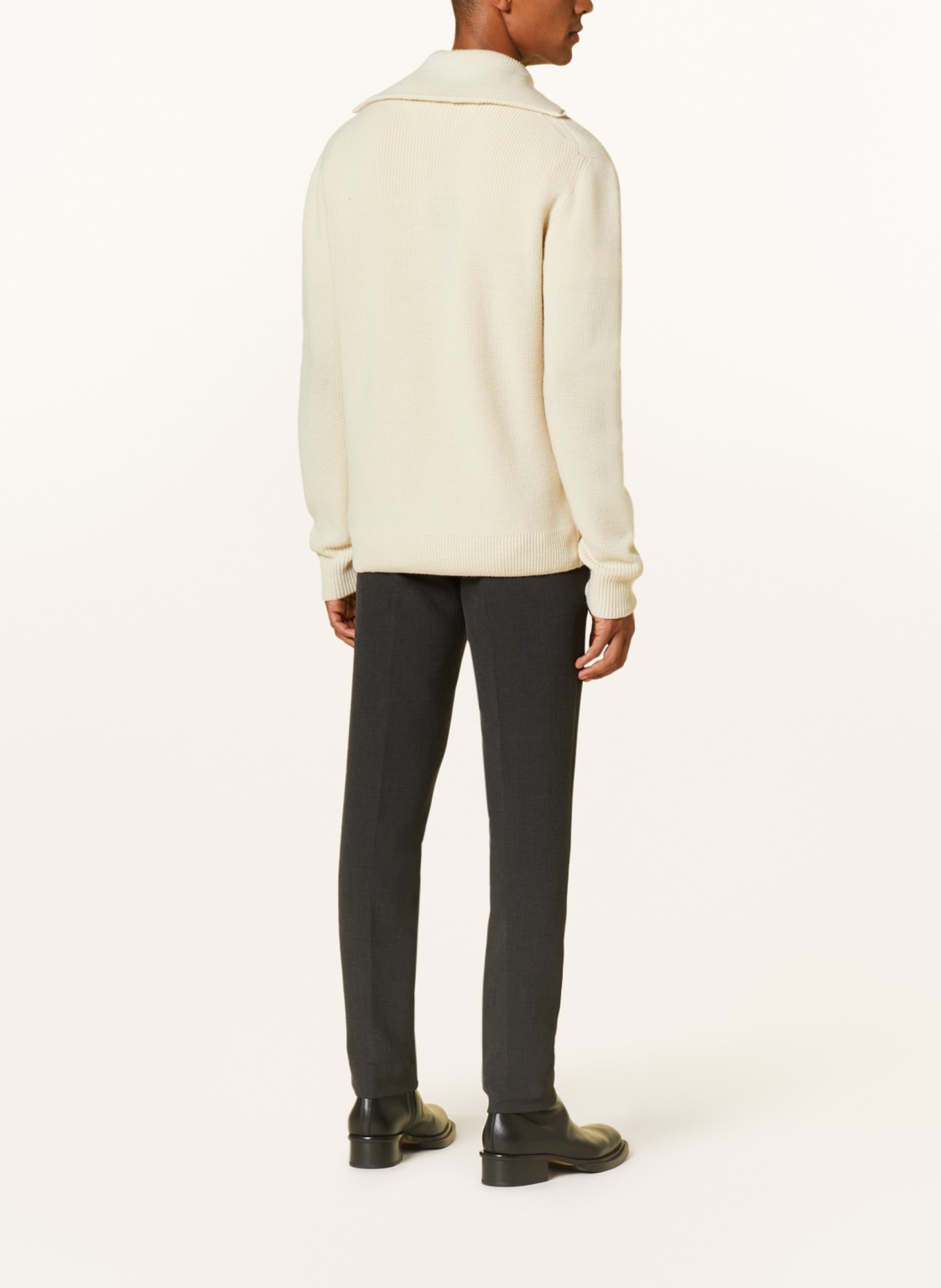 RÓHE Half-zip sweater, Color: CREAM (Image 3)