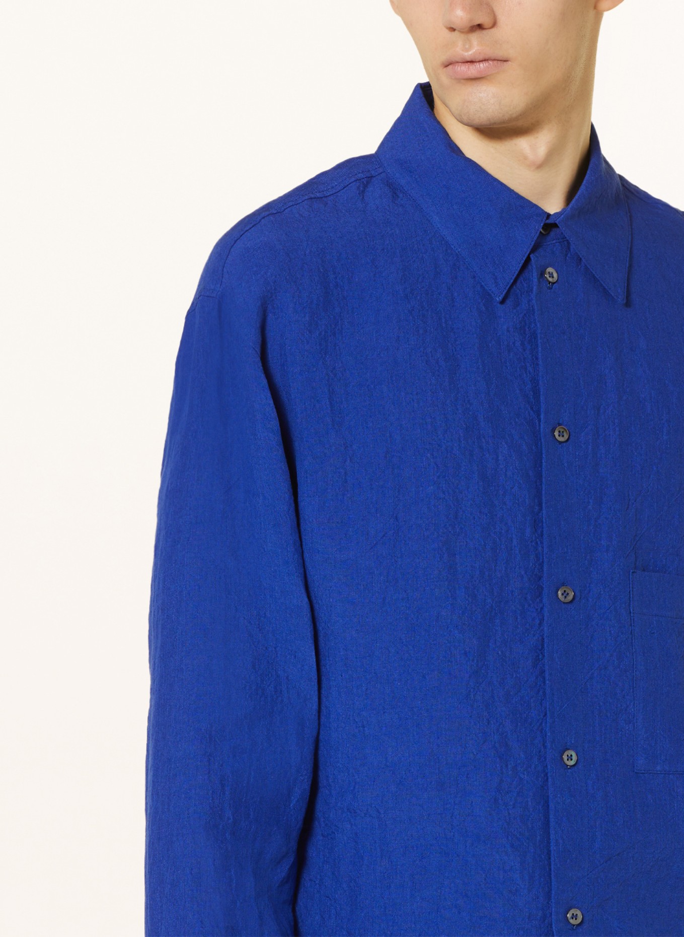 RÓHE Linen shirt comfort fit, Color: BLUE (Image 4)