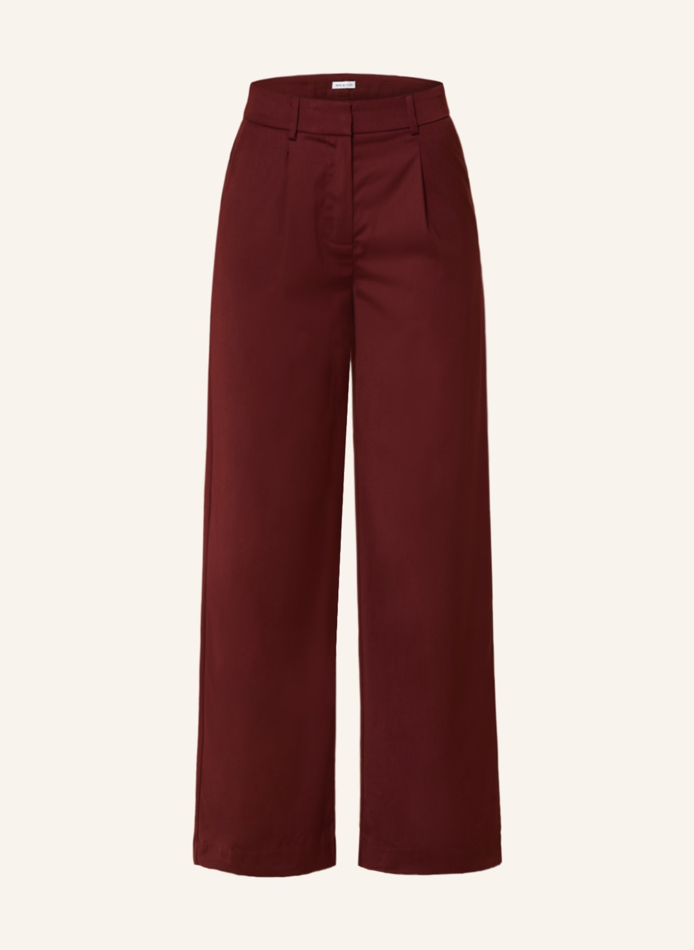 MRS & HUGS Wide leg trousers, Color: DARK RED (Image 1)