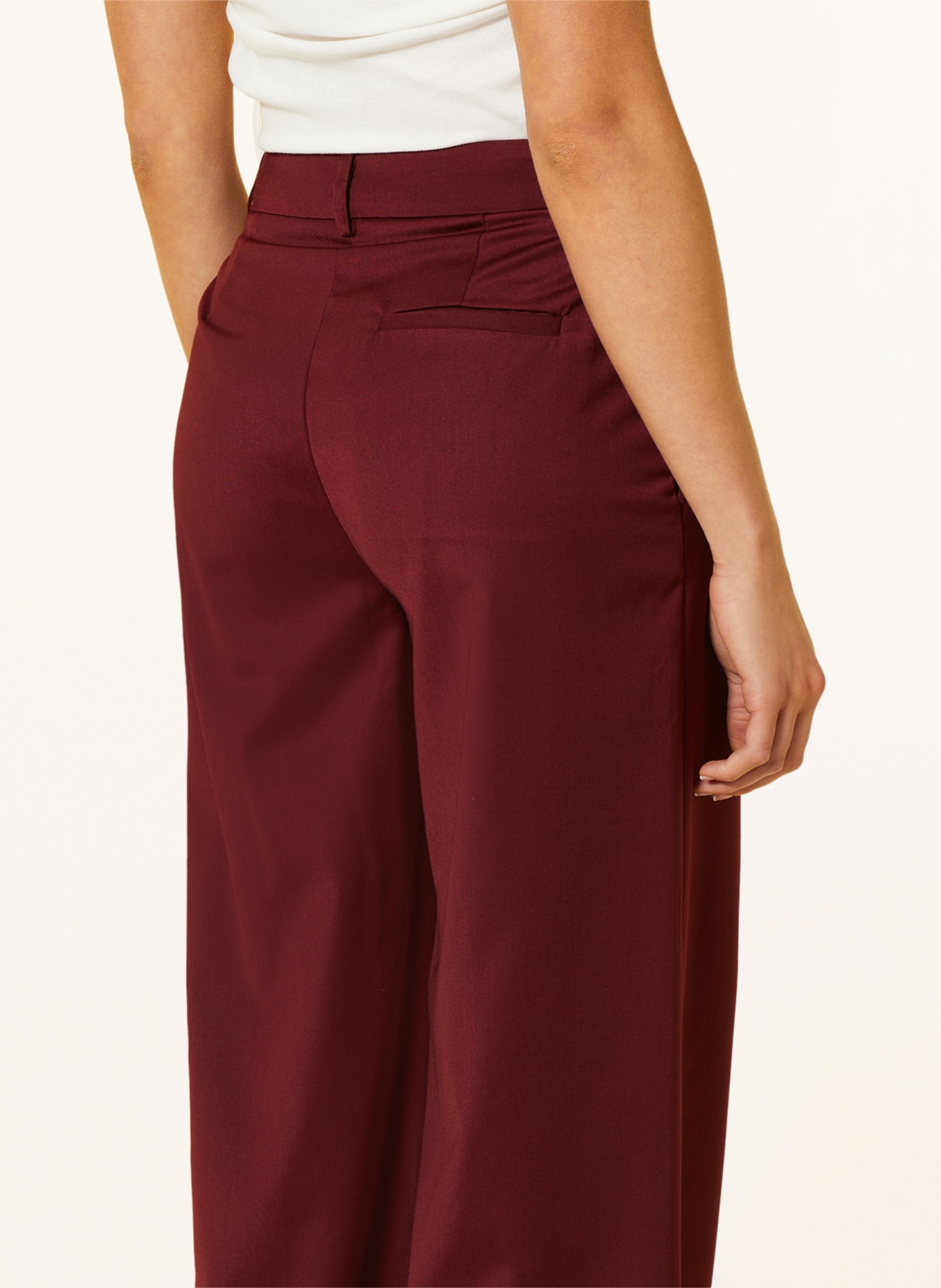 MRS & HUGS Wide leg trousers, Color: DARK RED (Image 5)