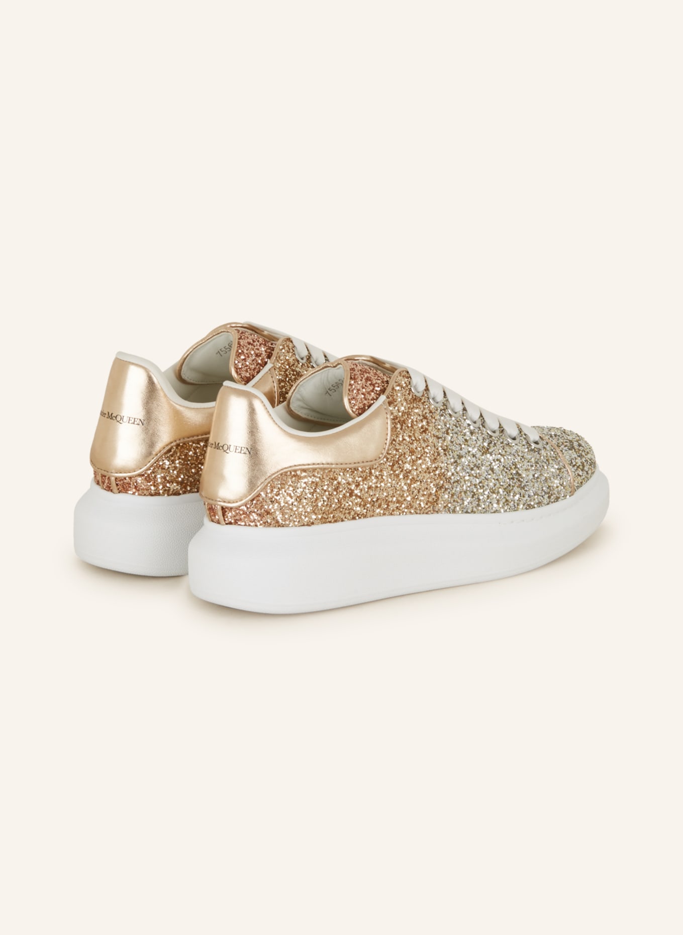 Alexander McQUEEN Sneakers with sequins, Color: ROSE/ SILVER (Image 2)
