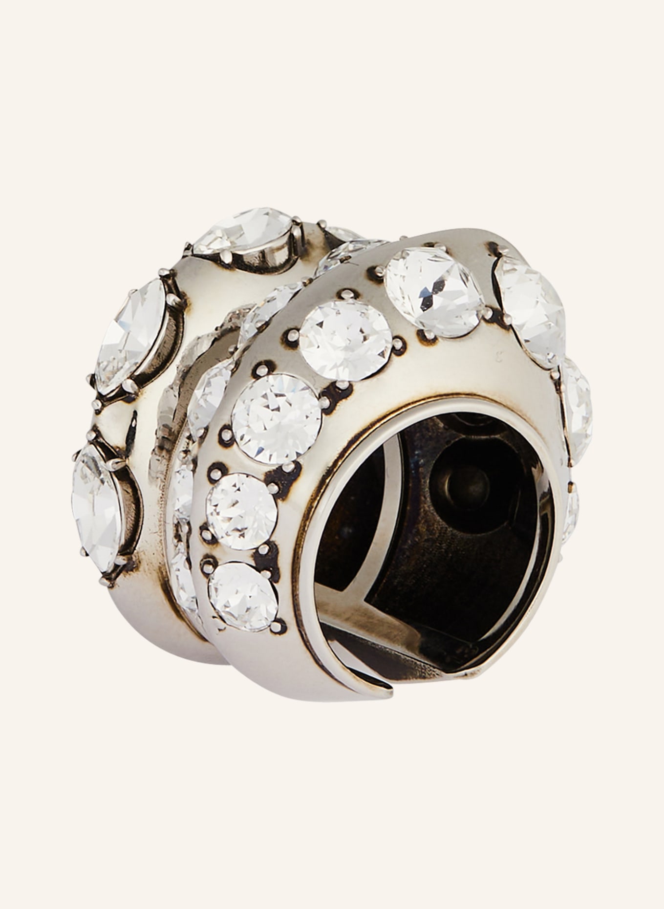 Alexander McQUEEN Ring, Color: SILVER/ WHITE (Image 2)