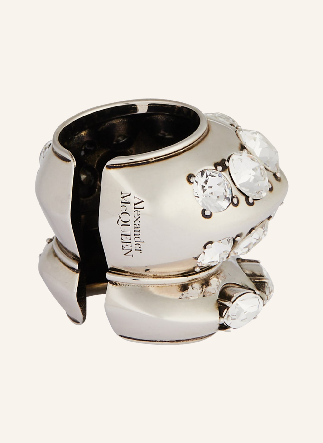 Alexander McQUEEN Ring, Color: SILVER/ WHITE (Image 3)