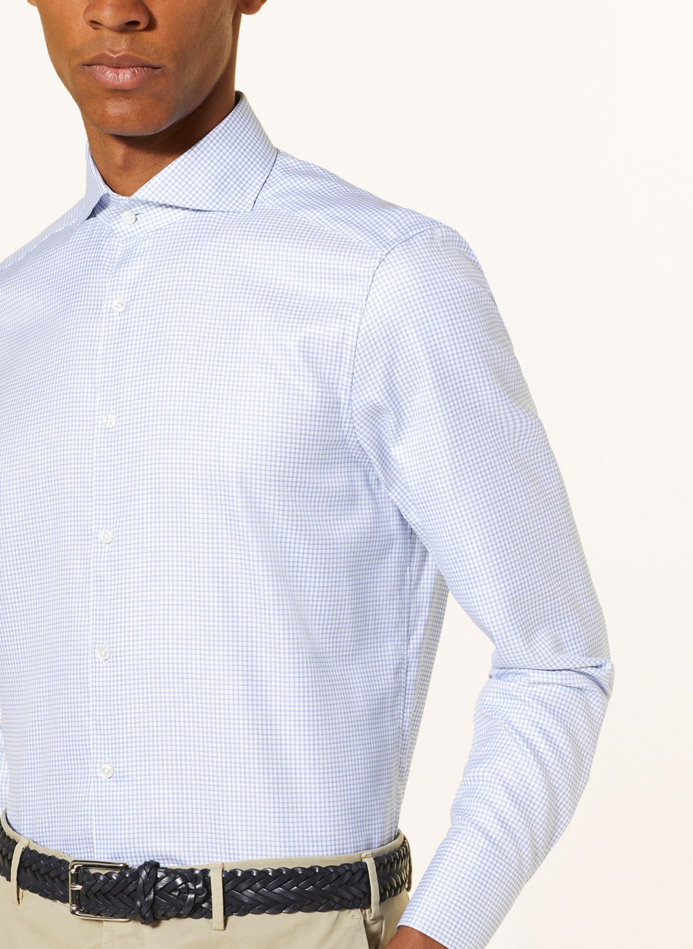 Stenströms Shirt slim fit, Color: WHITE/ LIGHT BLUE (Image 4)