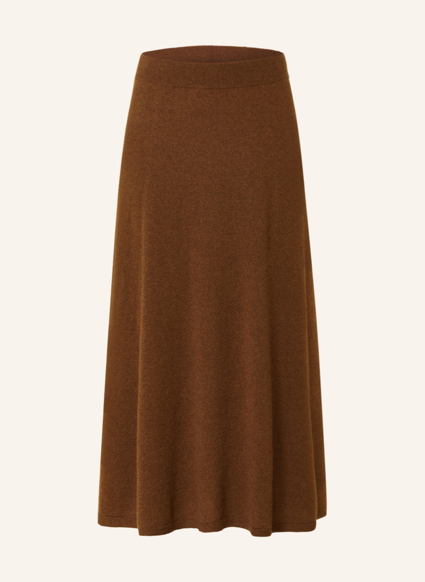 (THE MERCER) N.Y. Knit skirt in cashmere, Color: BROWN (Image 1)