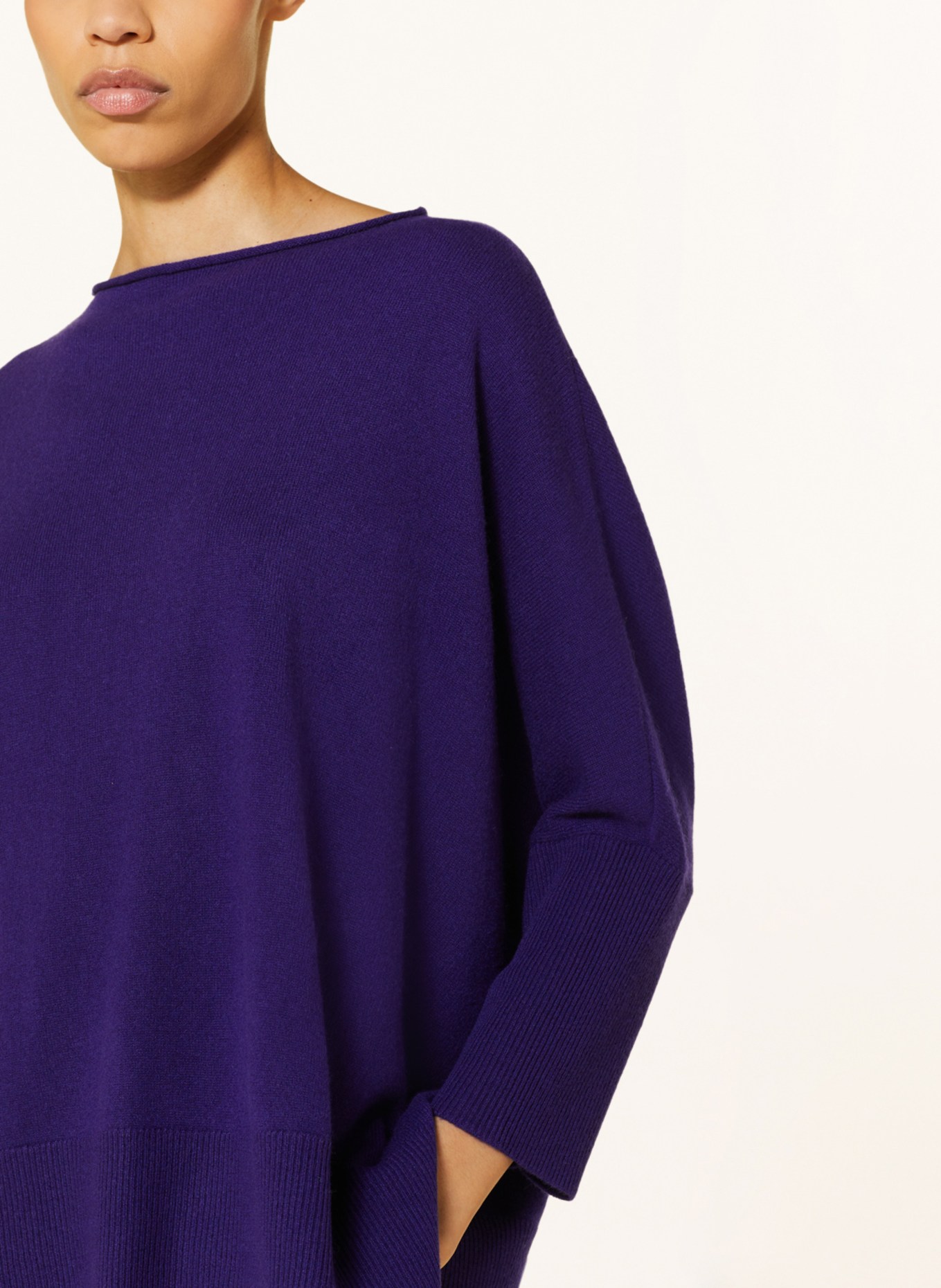 (THE MERCER) N.Y. Cashmere sweater, Color: DARK PURPLE (Image 4)