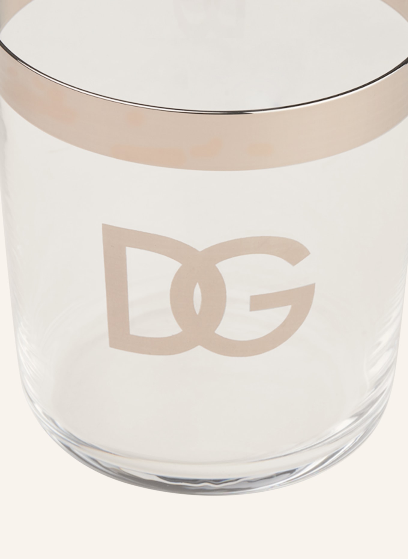 DOLCE & GABBANA CASA Set of 2 drinking glasses, Color: WHITE/ SILVER (Image 2)