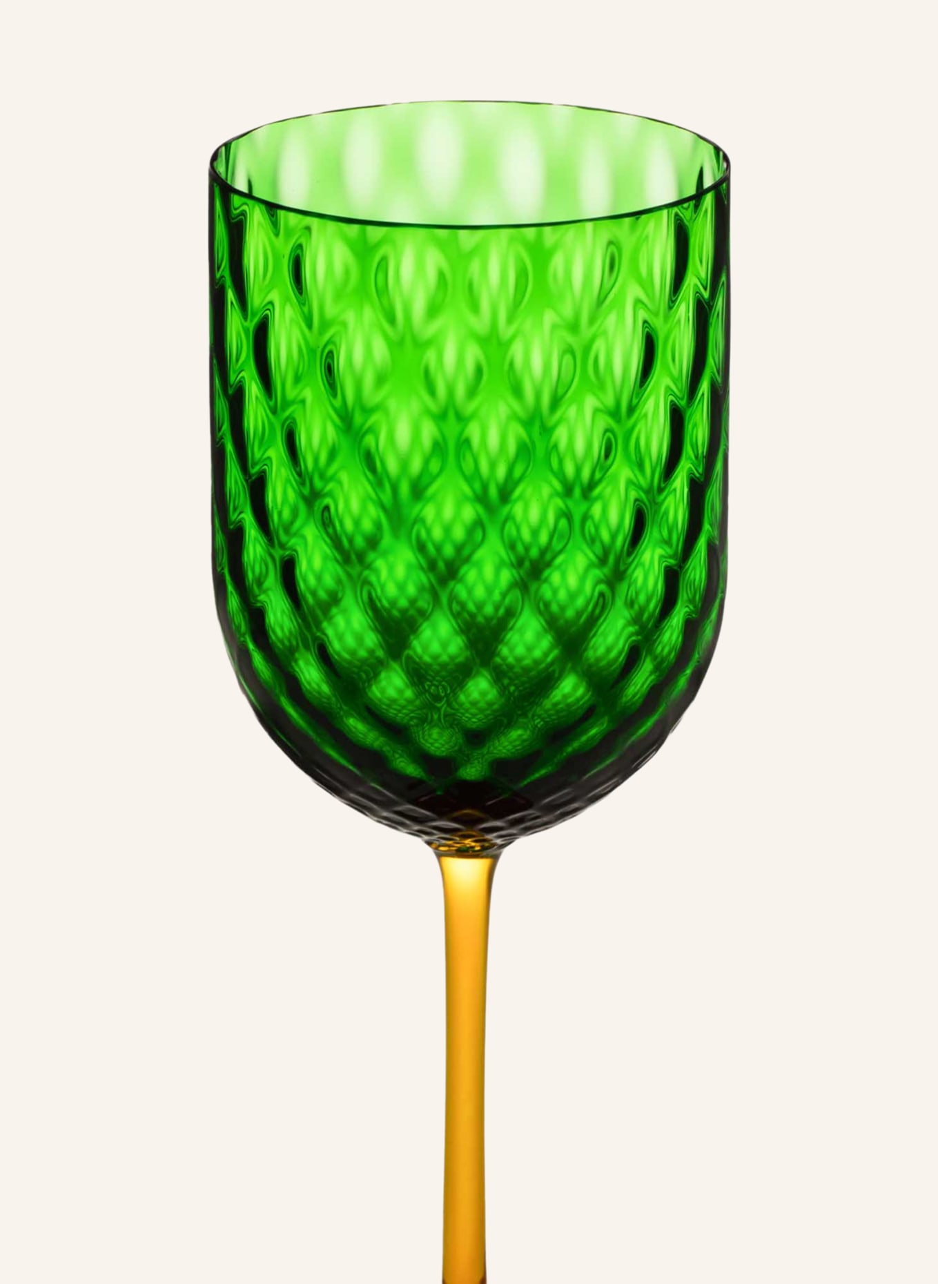 DOLCE & GABBANA CASA Weinglas CARRETTO: GRÜN / GELB / ROT