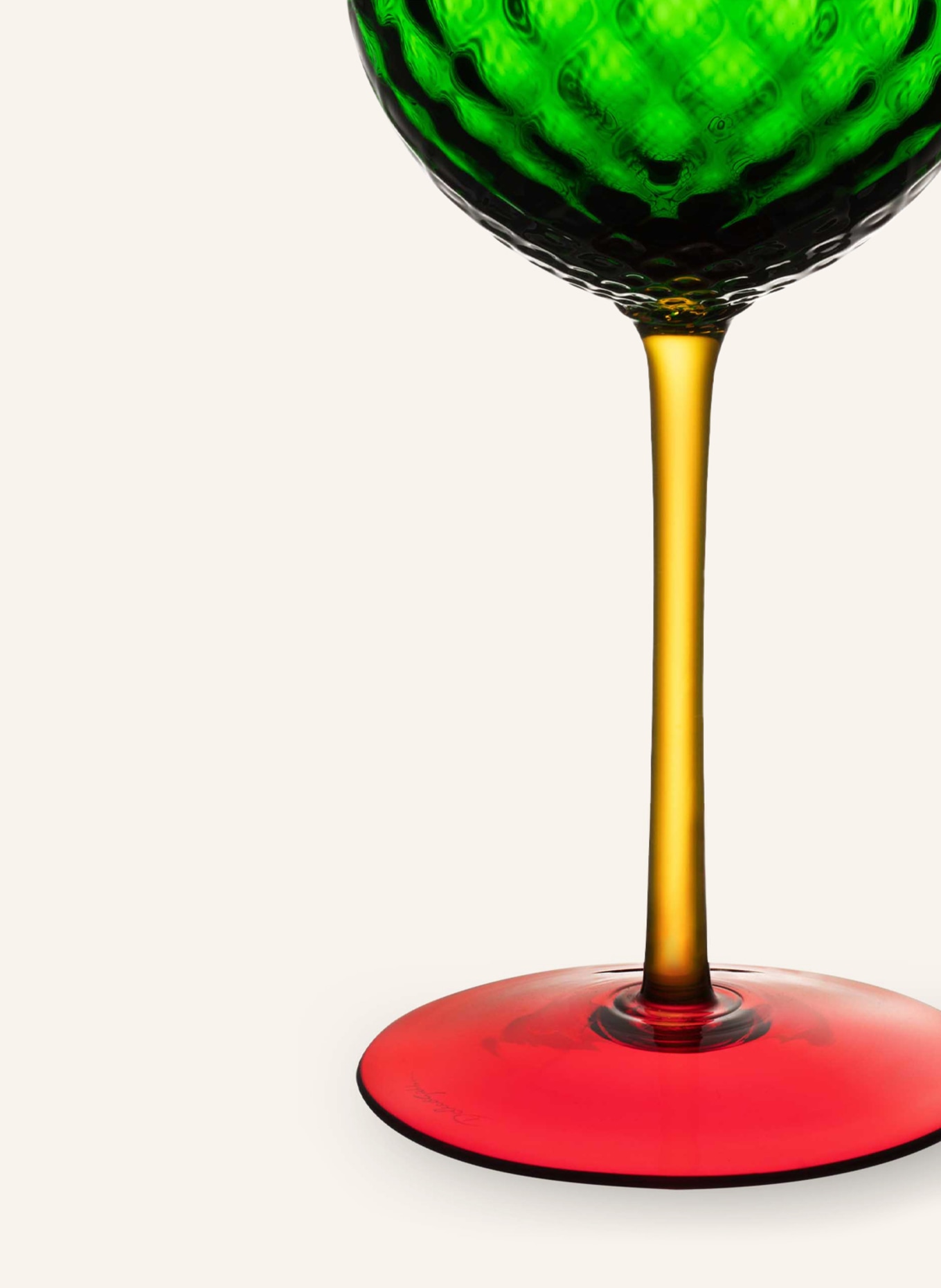 DOLCE & GABBANA CASA Weinglas CARRETTO: GRÜN / GELB / ROT