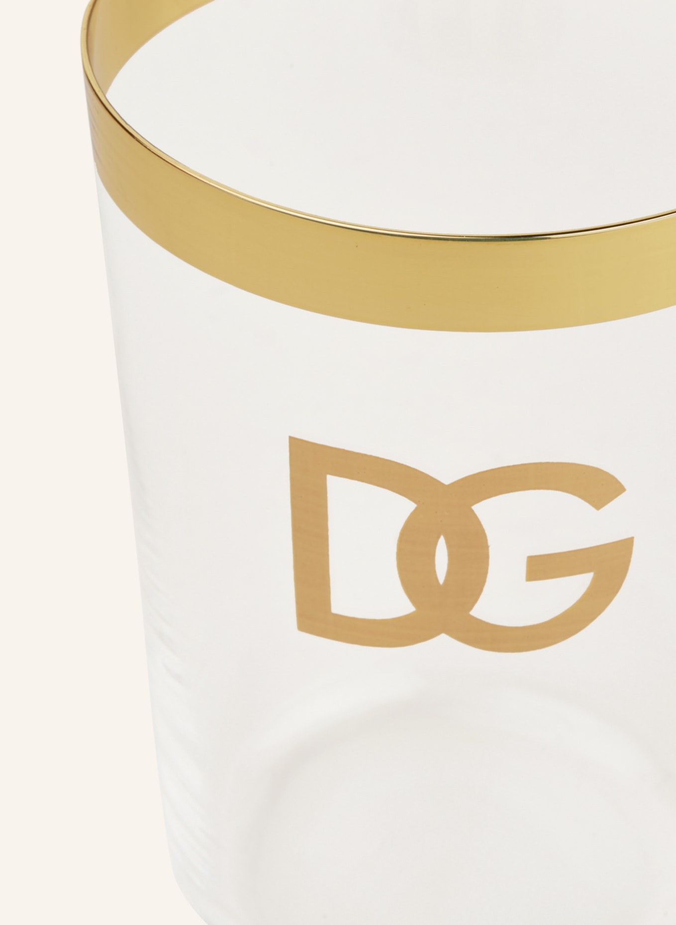 DOLCE & GABBANA CASA Set of 2 drinking glasses, Color: WHITE/ GOLD (Image 2)