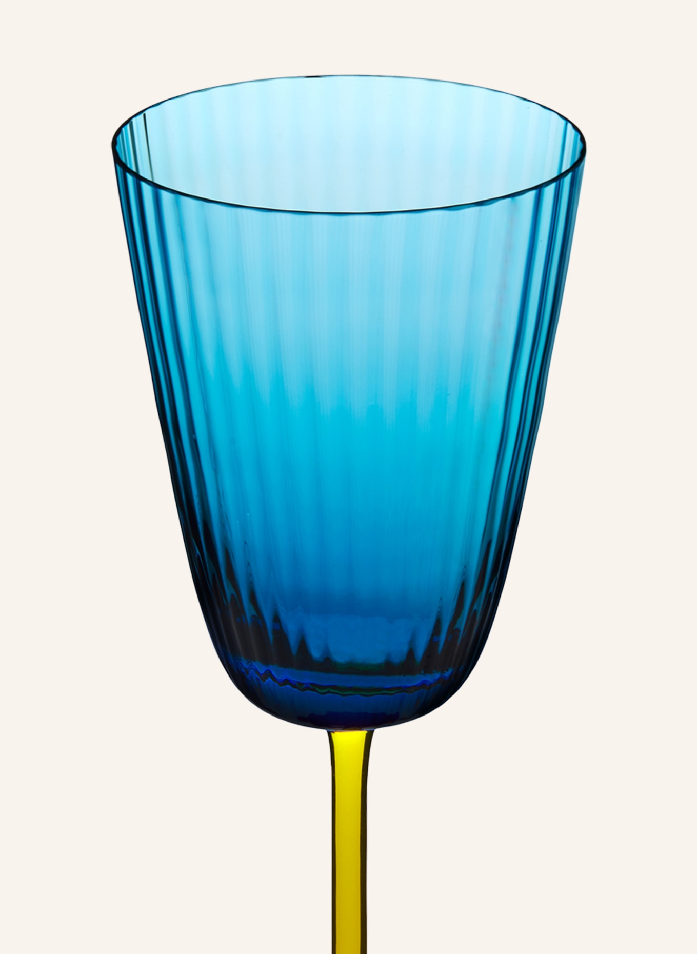 DOLCE & GABBANA CASA Weinglas CARRETTO: BLAU / GELB / DUNKELROT