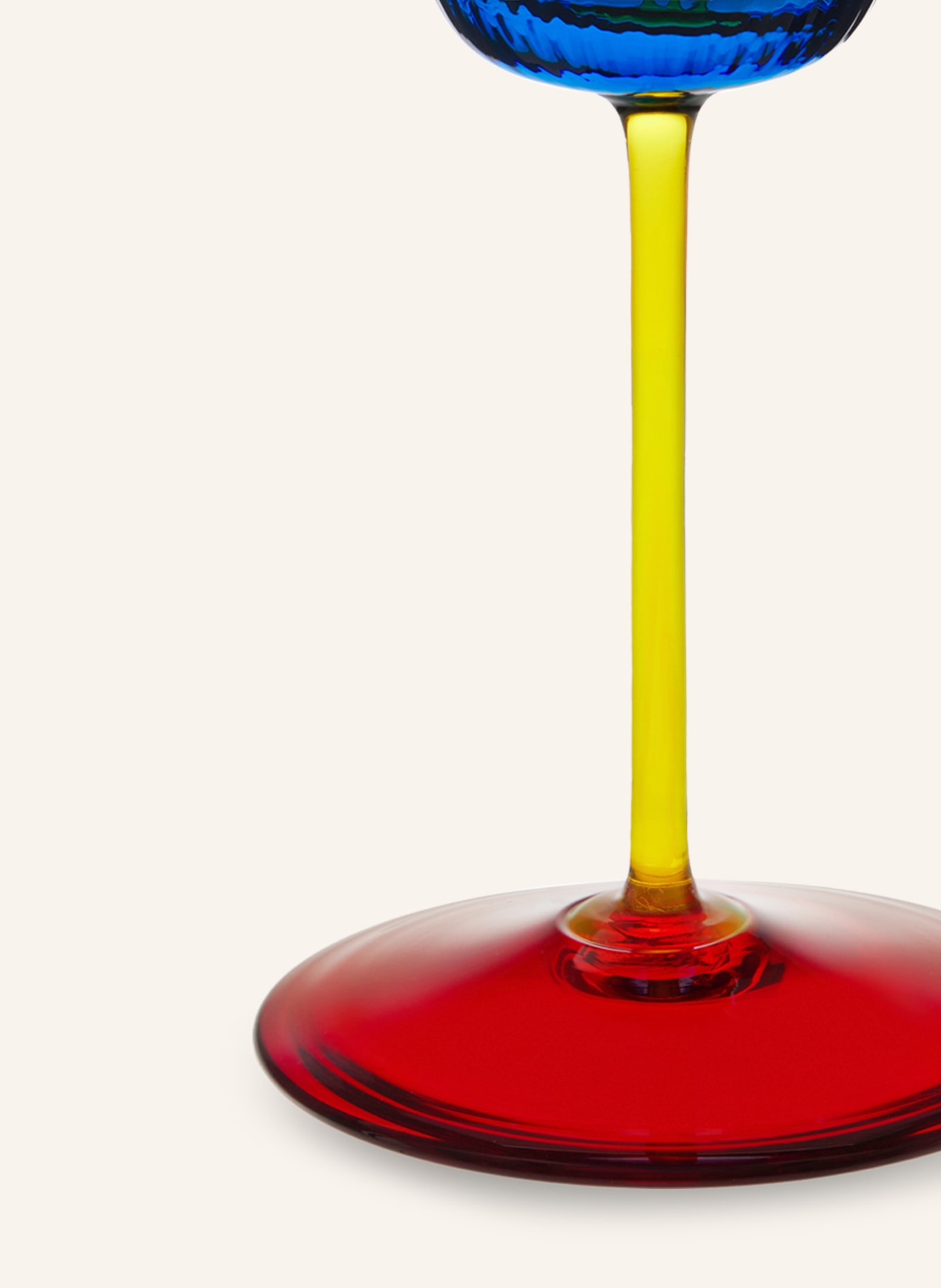 DOLCE & GABBANA CASA Weinglas CARRETTO: BLAU / GELB / DUNKELROT