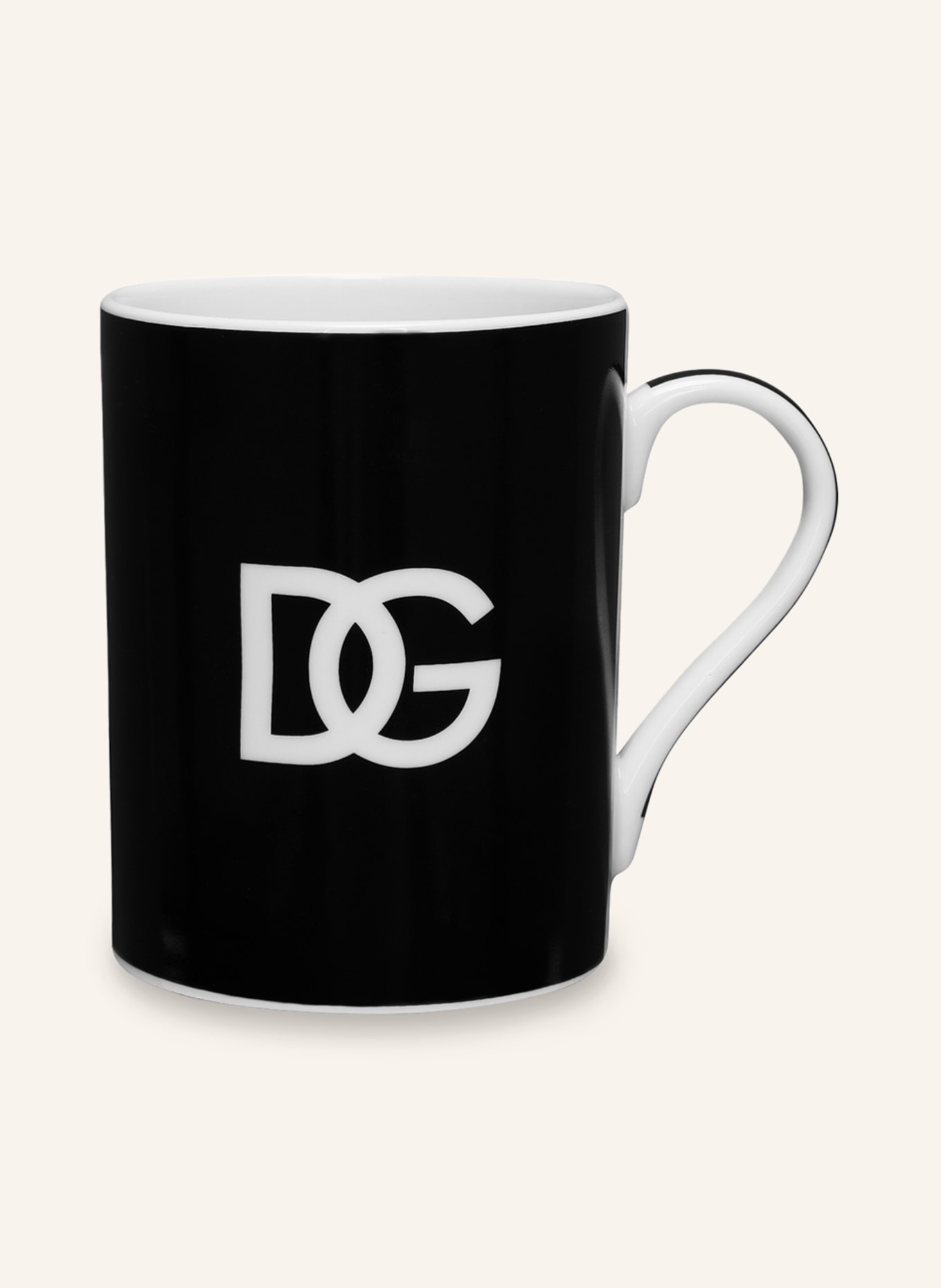 DOLCE & GABBANA CASA Mug, Color: BLACK/ WHITE (Image 1)
