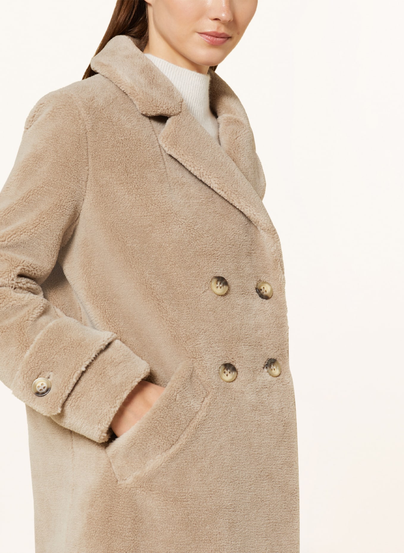 BEAUMONT Teddy coat, Color: BEIGE (Image 4)