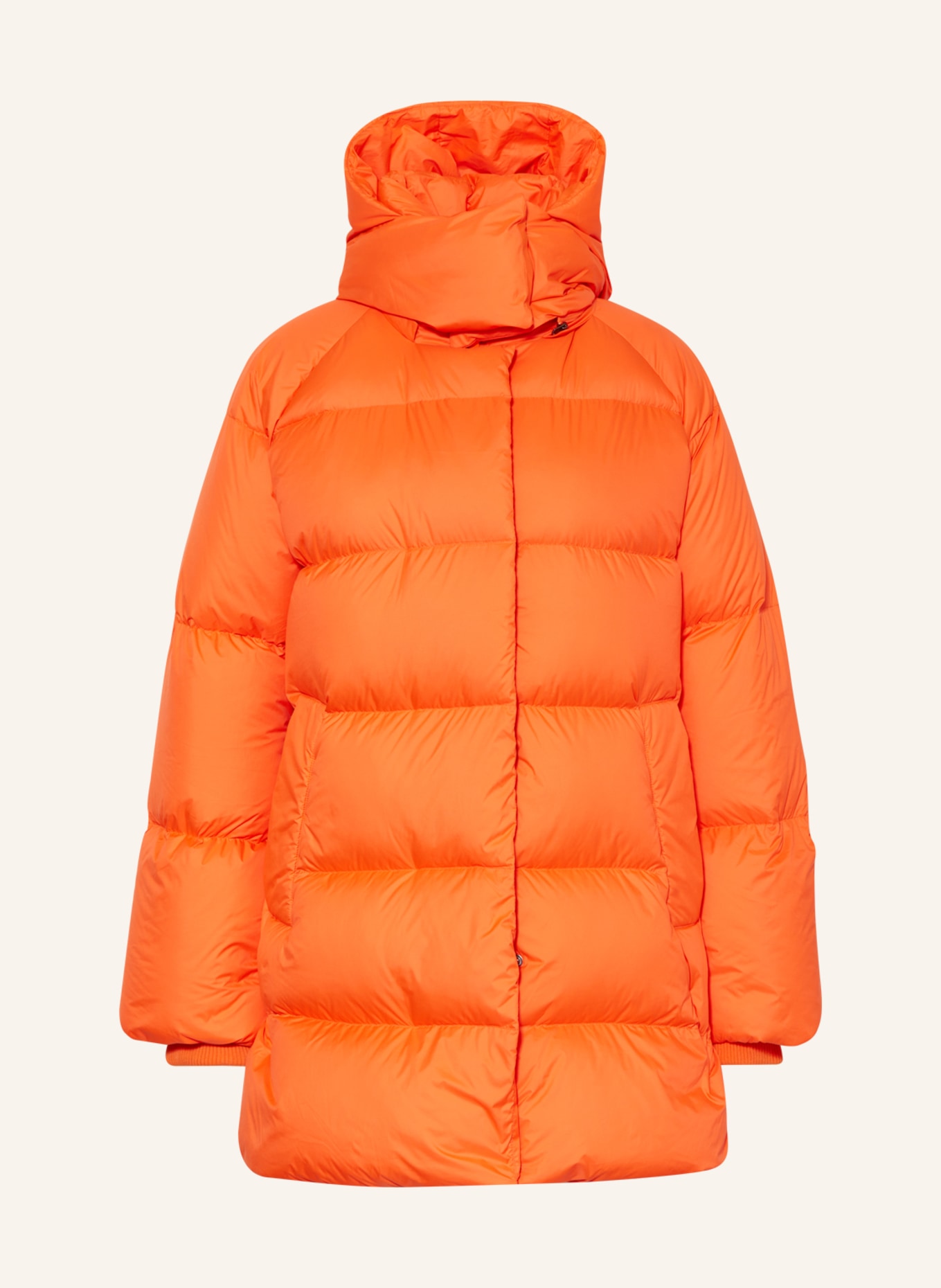 BEAUMONT Down jacket LENNY with removable hood, Color: NEON ORANGE (Image 1)