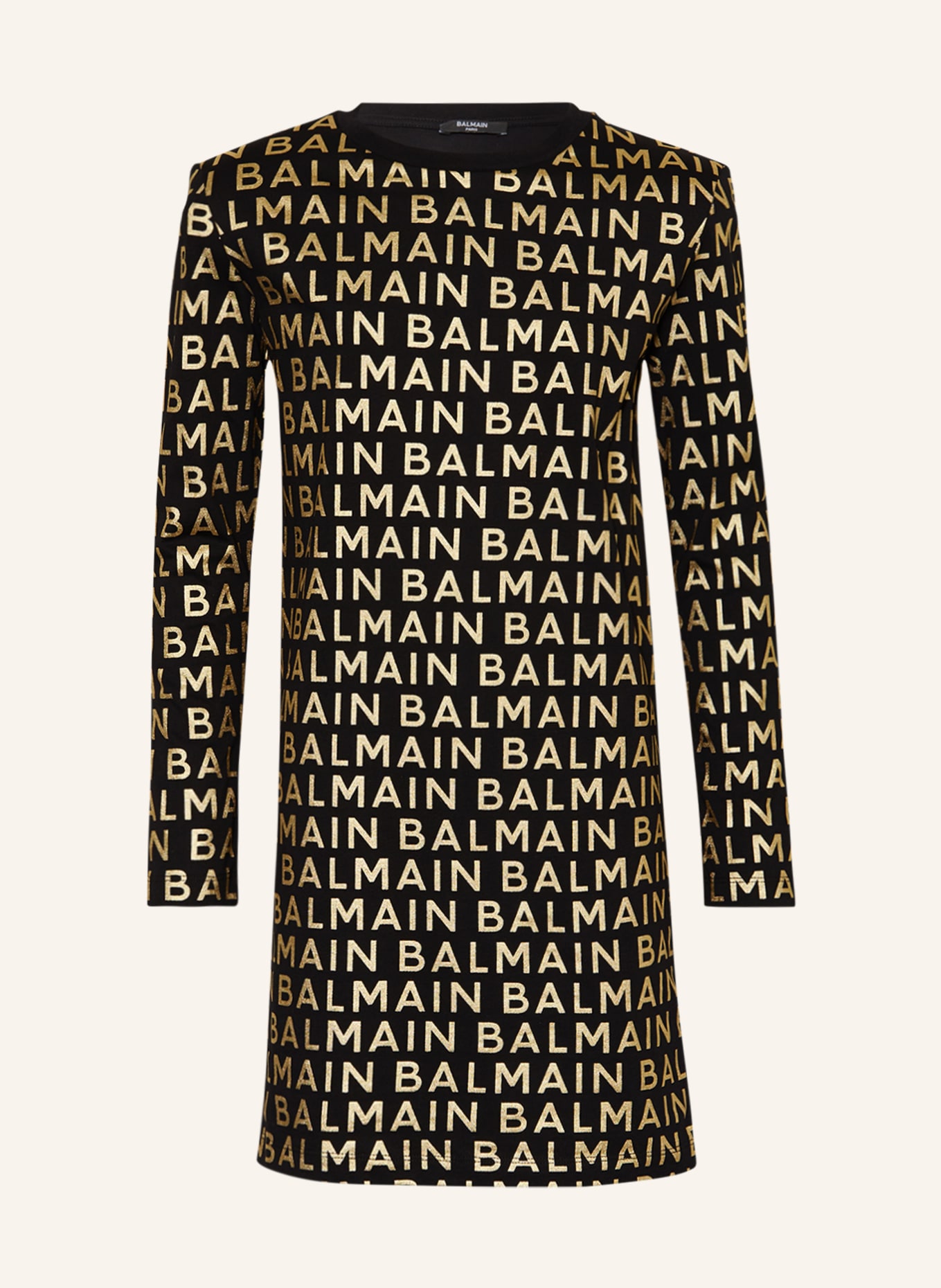 BALMAIN Jerseykleid, Farbe: SCHWARZ/ GOLD (Bild 1)