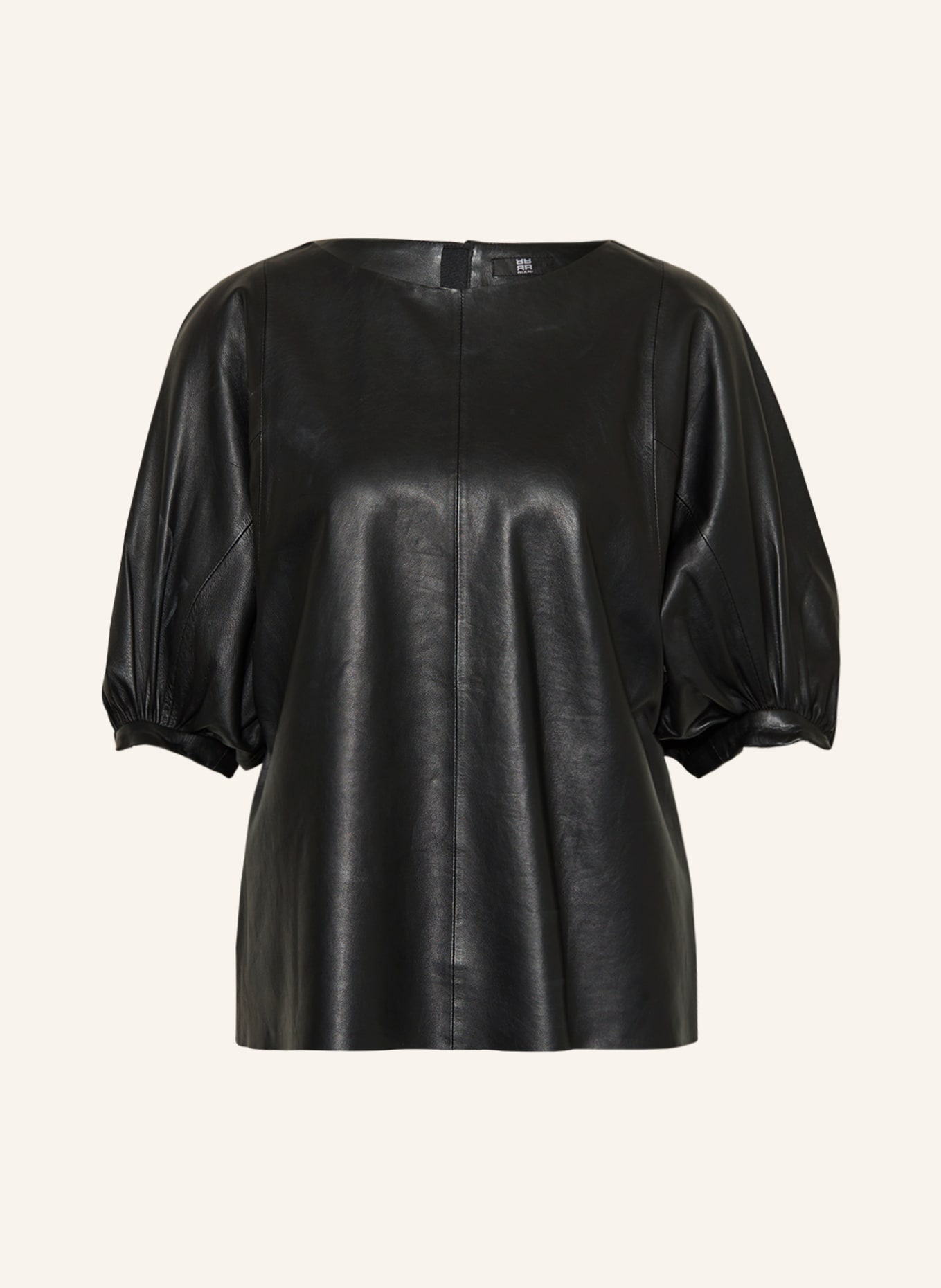 RIANI Shirt blouse made of leather, Color: BLACK (Image 1)