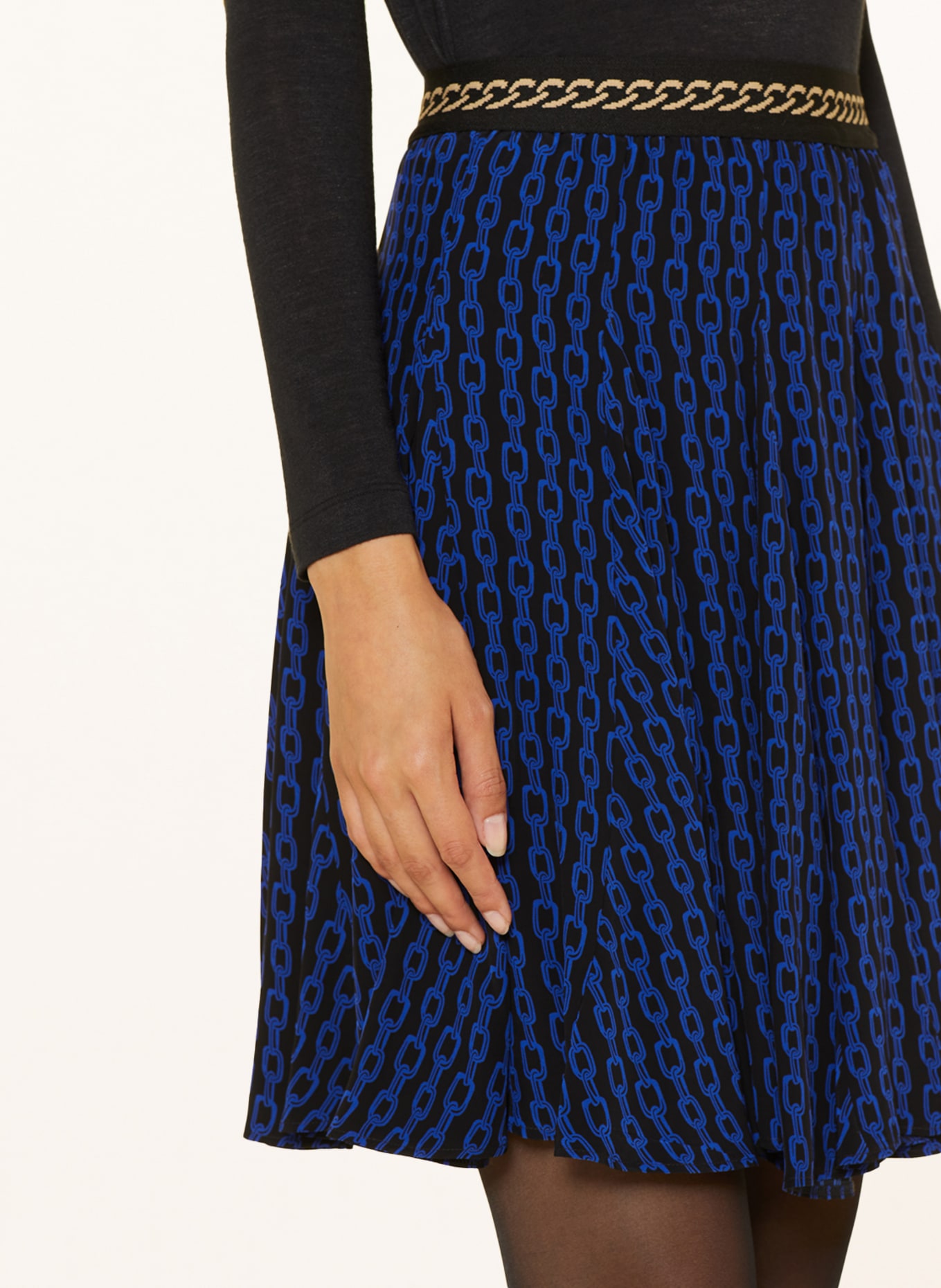 RIANI Skirt, Color: BLACK/ BLUE (Image 4)