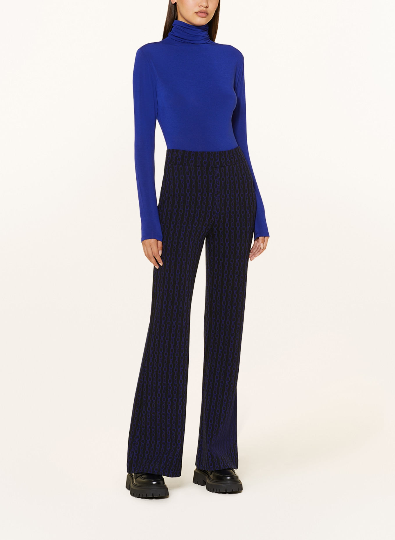 RIANI Knit trousers, Color: BLACK/ BLUE (Image 2)
