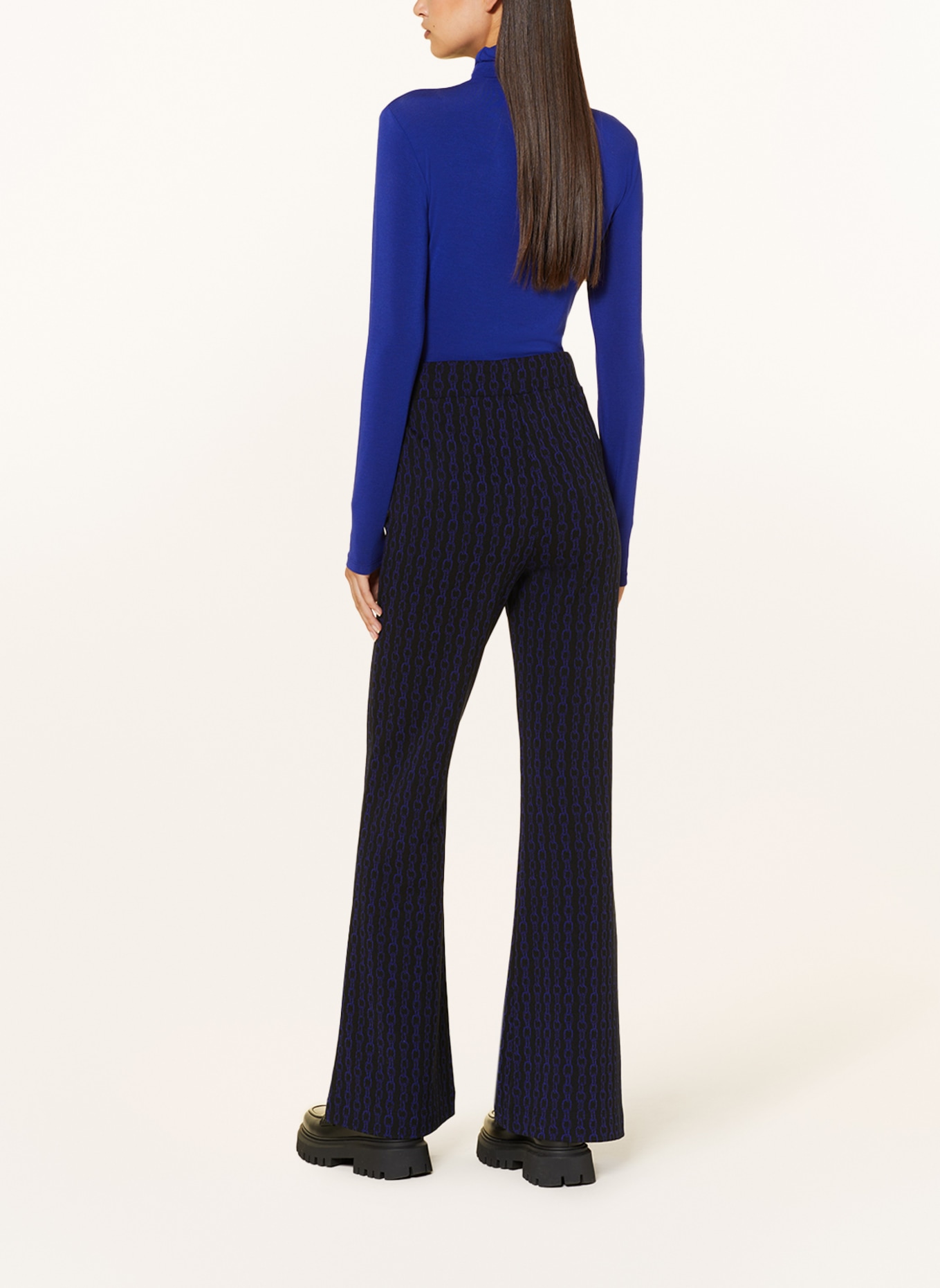 RIANI Knit trousers, Color: BLACK/ BLUE (Image 3)