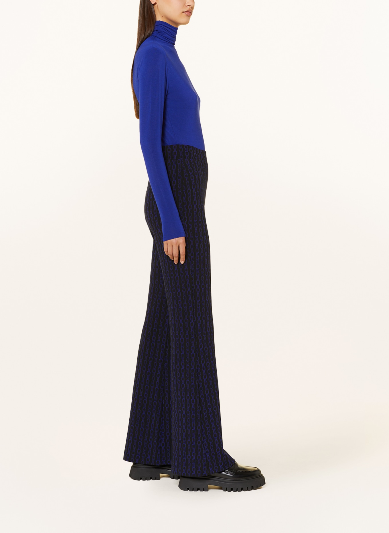 RIANI Knit trousers, Color: BLACK/ BLUE (Image 4)