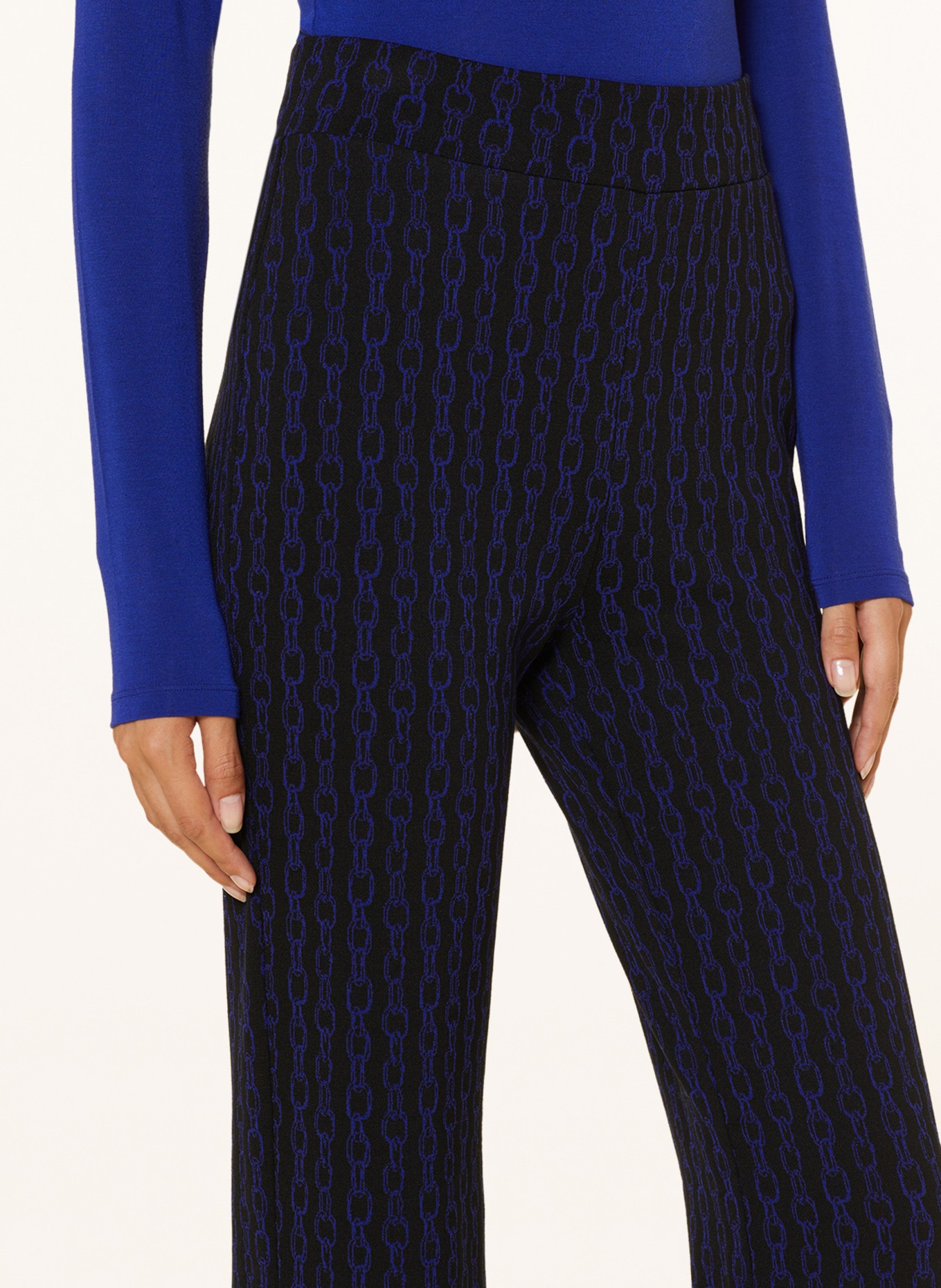 RIANI Knit trousers, Color: BLACK/ BLUE (Image 5)