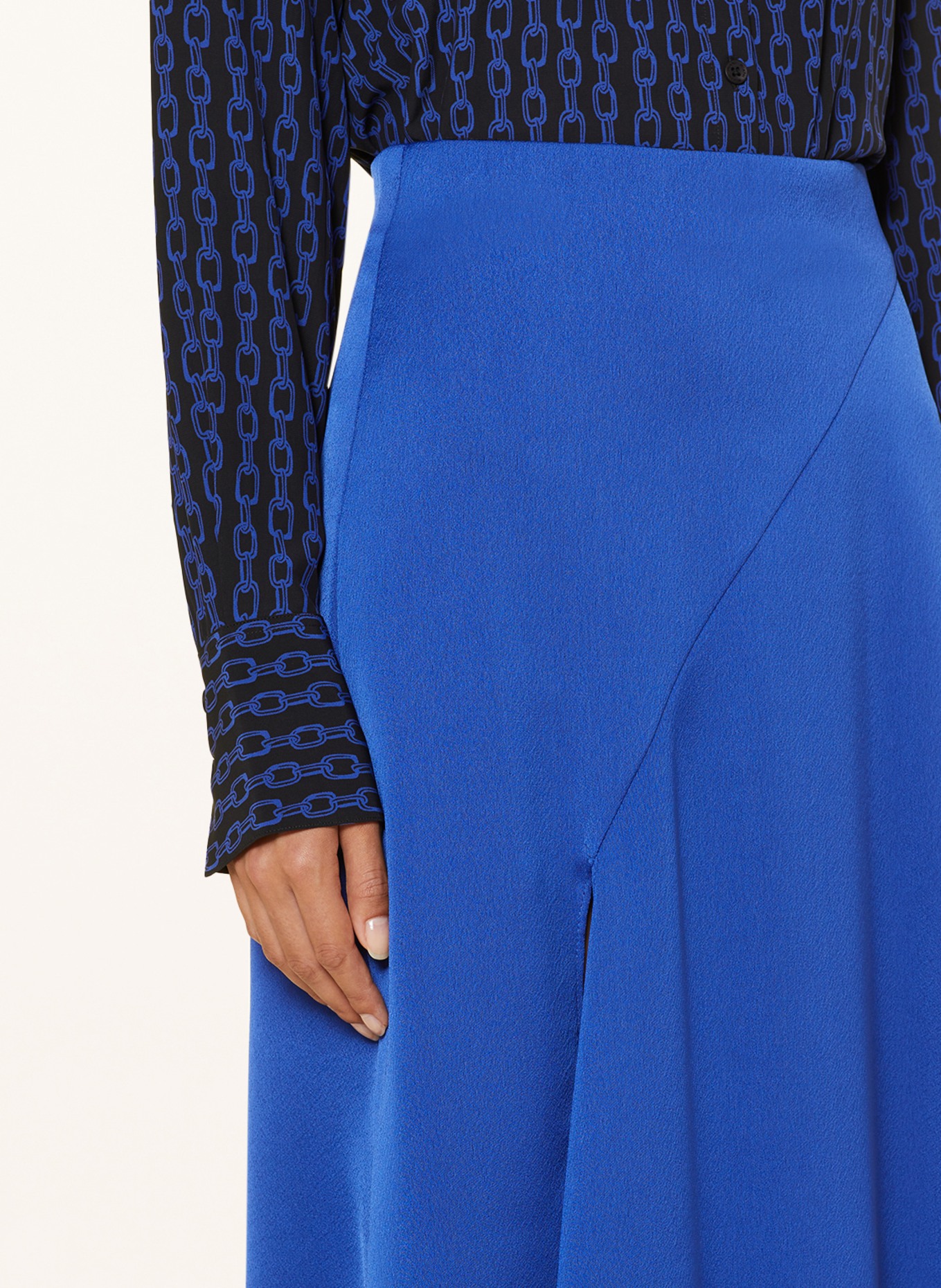 RIANI Satin skirt, Color: BLUE (Image 4)