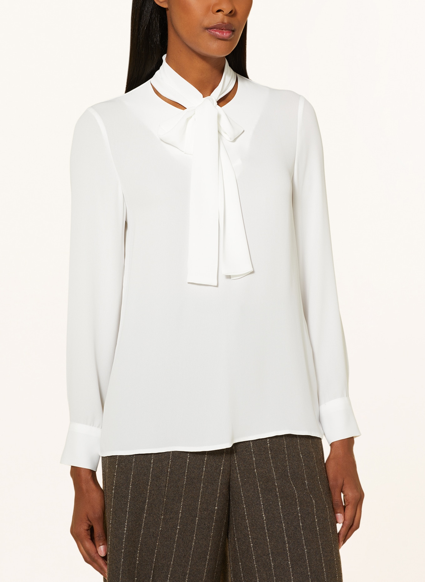 SEM PER LEI Bow-tie blouse, Color: WHITE (Image 4)
