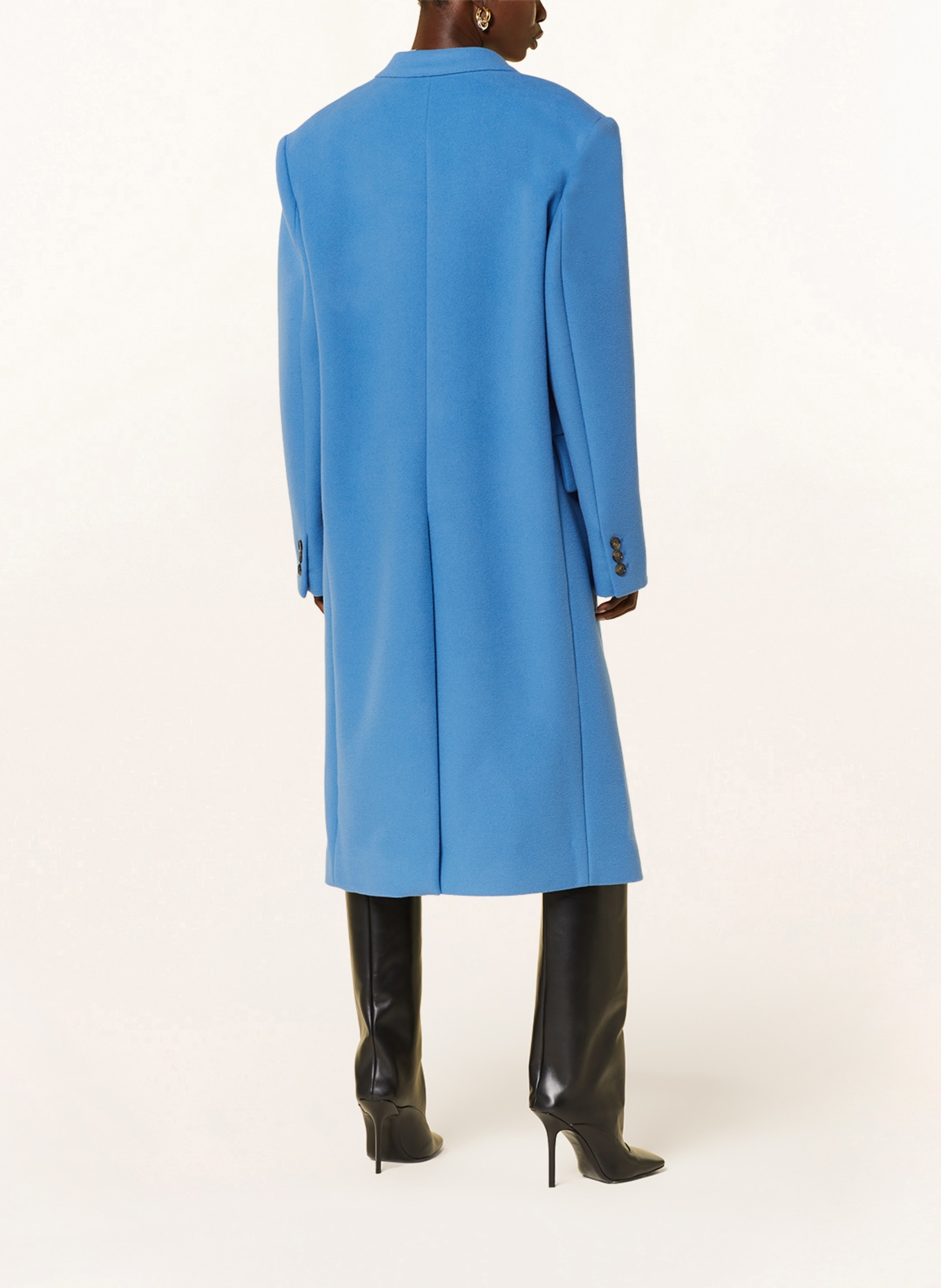STELLA McCARTNEY Vlněný kabát, Barva: MODRÁ (Obrázek 3)