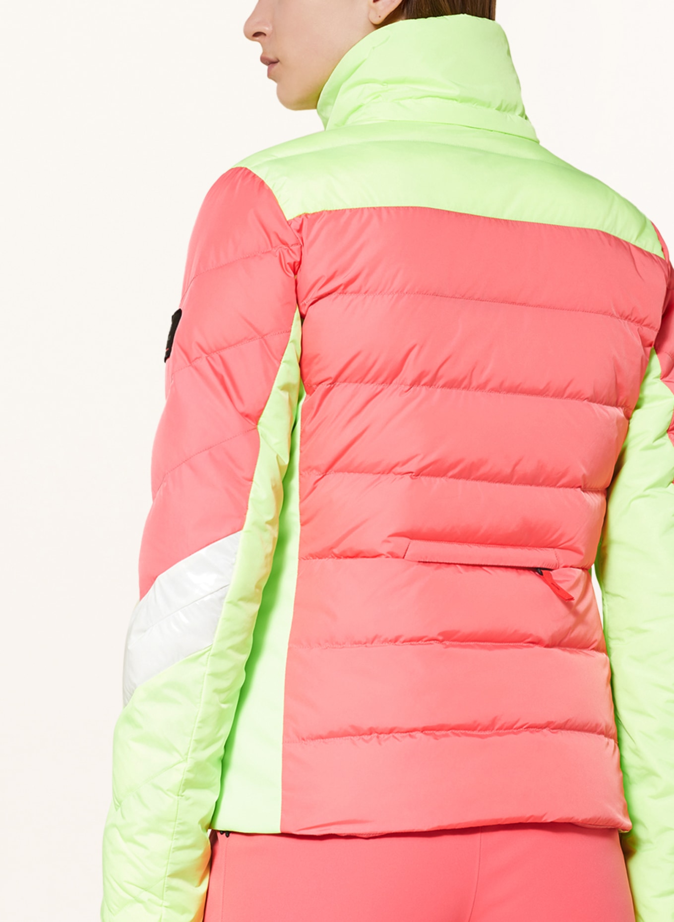FIRE+ICE Down ski jacket FARINA3-D, Color: LIGHT GREEN/ WHITE/ LIGHT RED (Image 6)