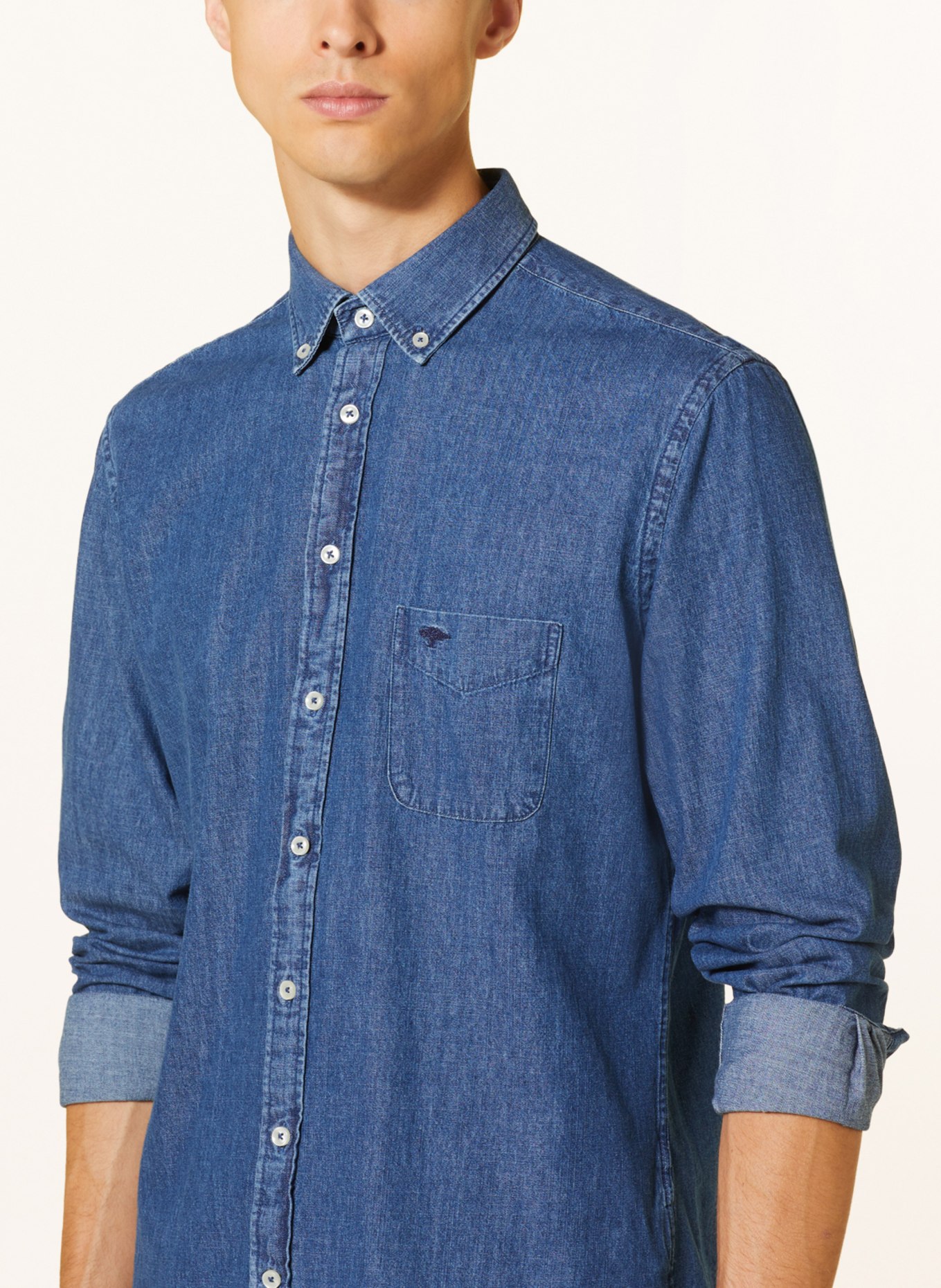 FYNCH-HATTON Denim shirt slim fit, Color: 603 wave (Image 4)
