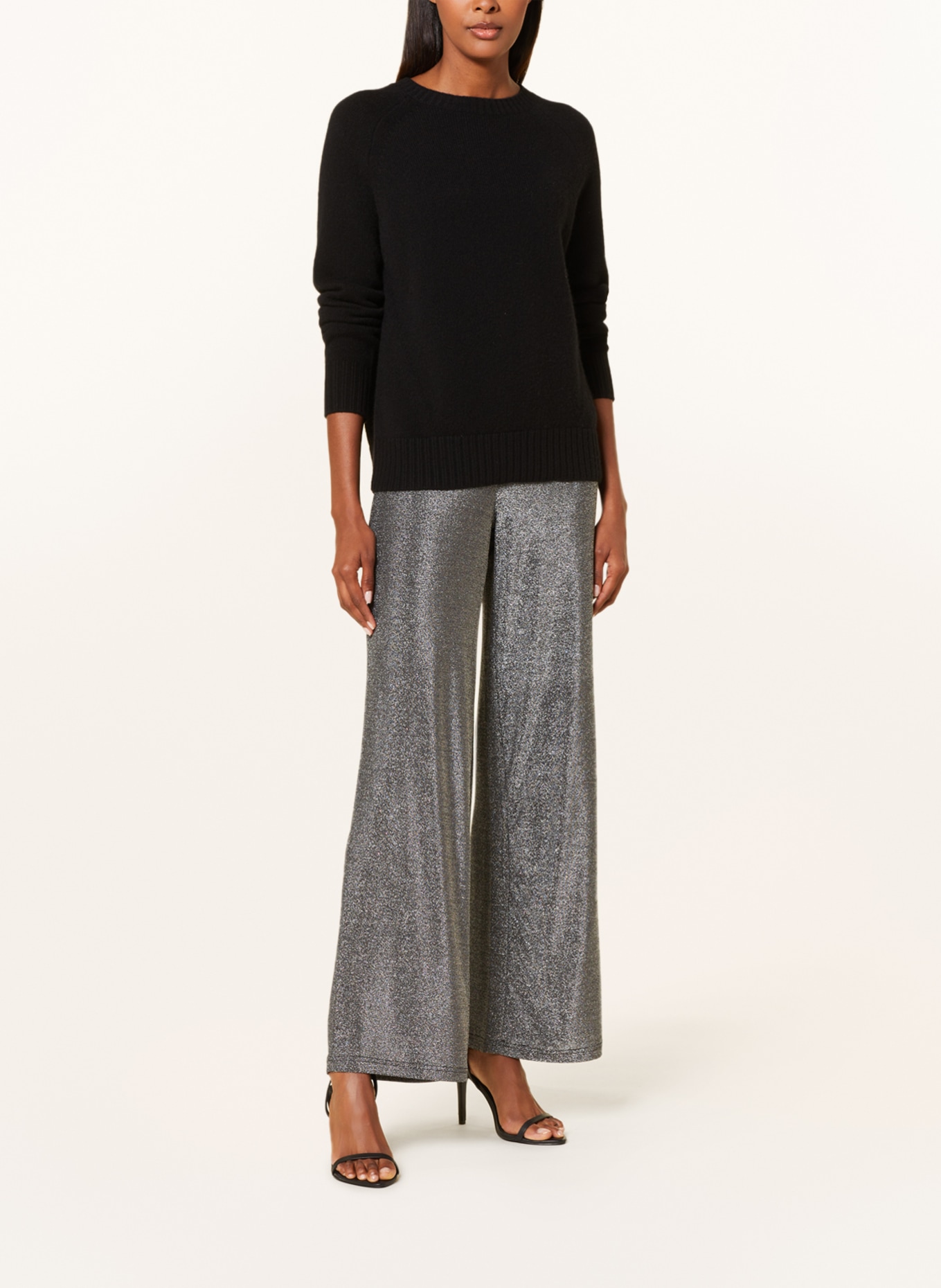 lilienfels Wide leg trousers, Color: SILVER (Image 2)