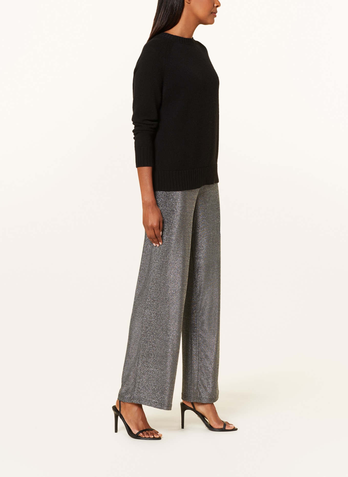 lilienfels Wide leg trousers, Color: SILVER (Image 4)