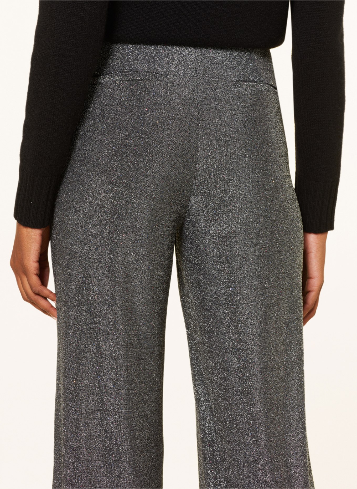 lilienfels Wide leg trousers, Color: SILVER (Image 5)