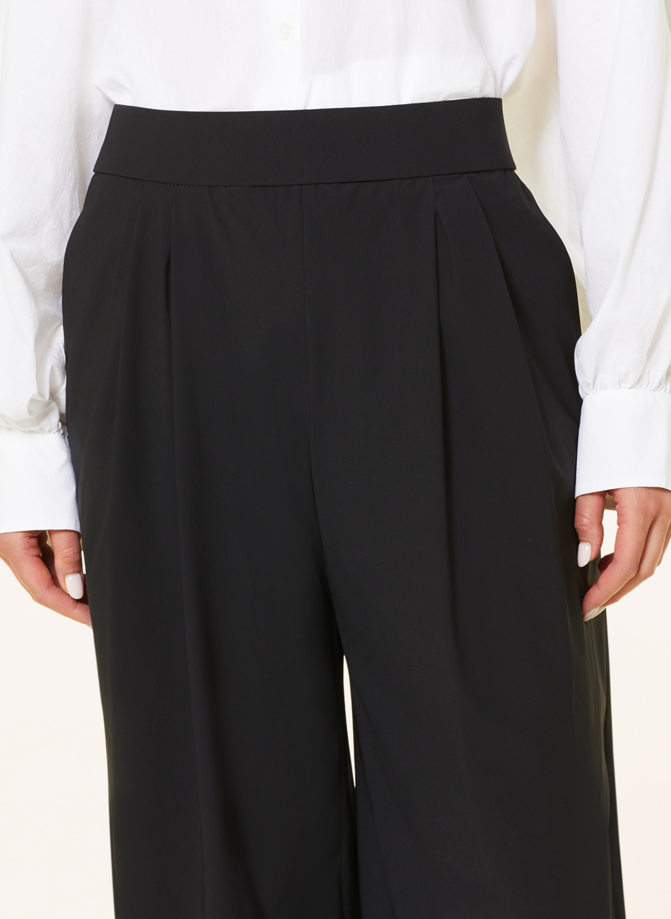 RAFFAELLO ROSSI Wide leg trousers ABETA, Color: BLACK (Image 5)