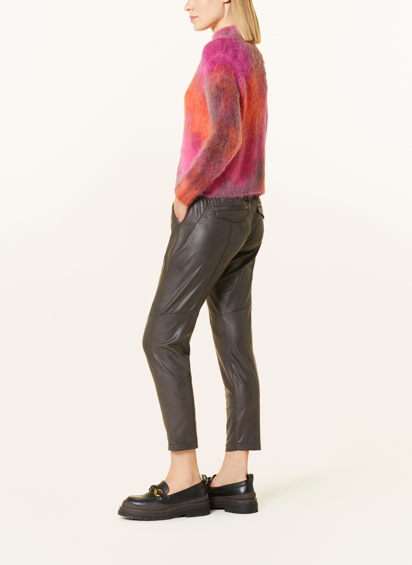 RAFFAELLO ROSSI 7/8 trousers HOLLY, Color: DARK BROWN (Image 4)