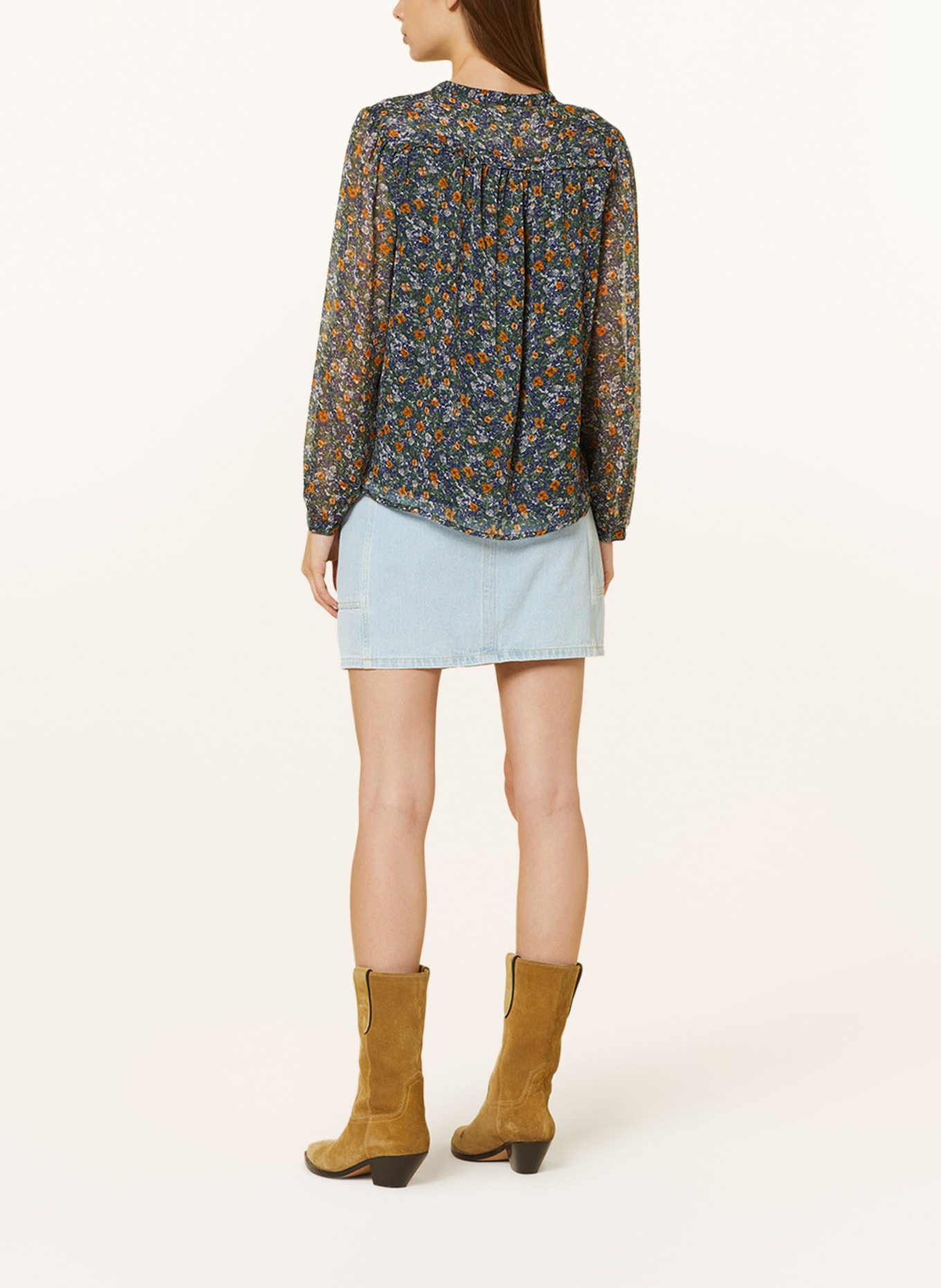 Pepe Jeans Shirt blouse ISEO, Color: TEAL/ ORANGE/ WHITE (Image 3)