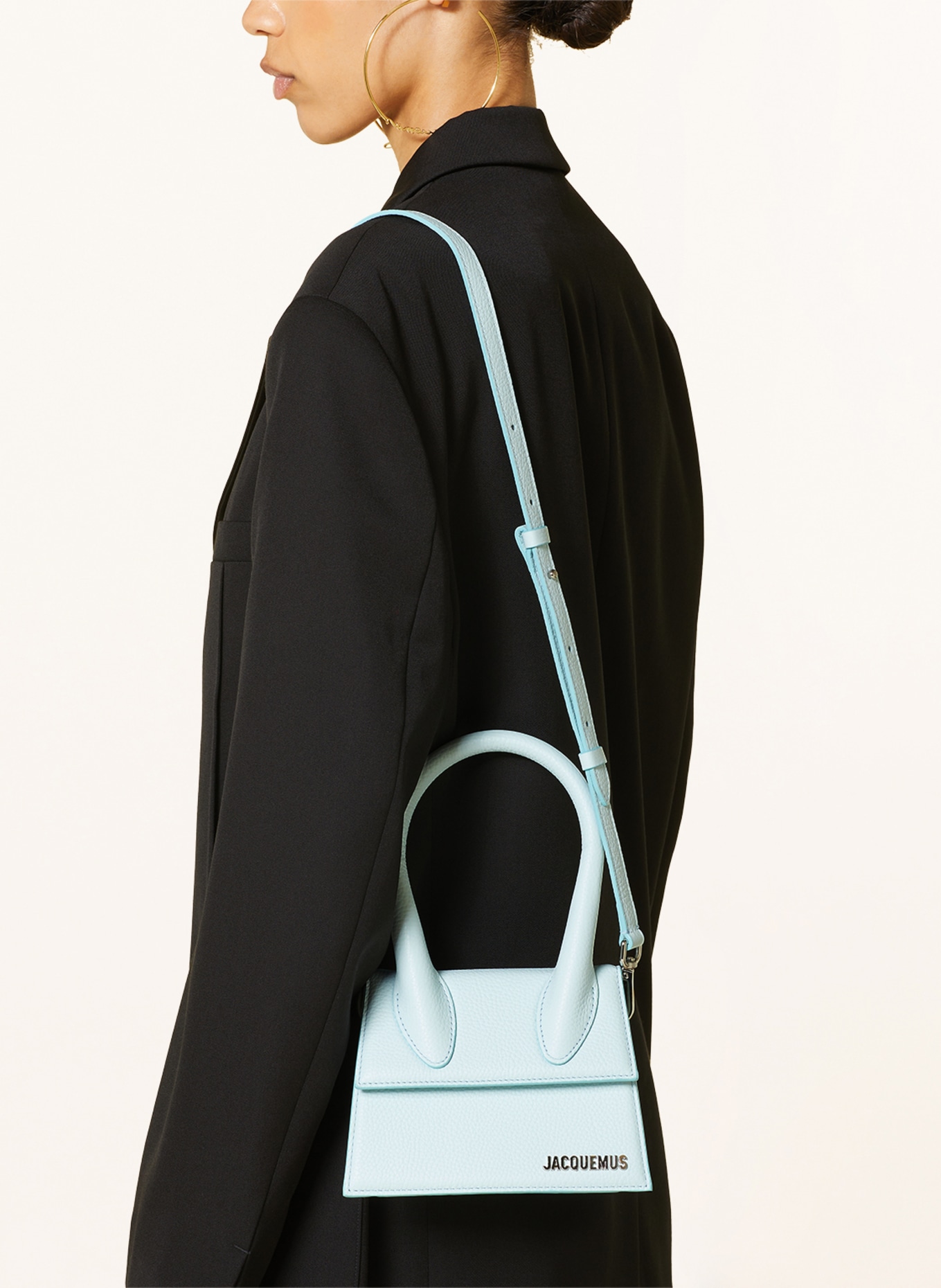 JACQUEMUS Crossbody bag LE CHIQUITO MOYEN, Color: LIGHT BLUE (Image 4)