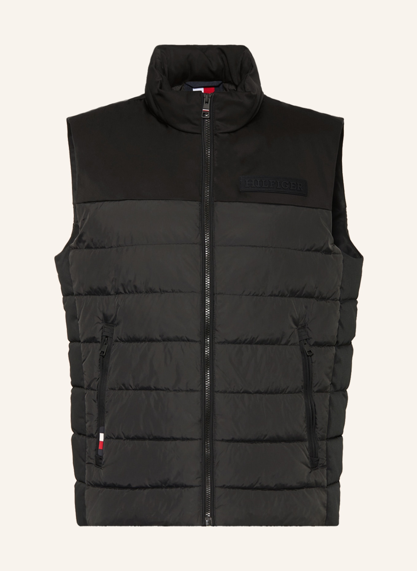 TOMMY HILFIGER Quilted vest NEW YORK, Color: BLACK (Image 1)