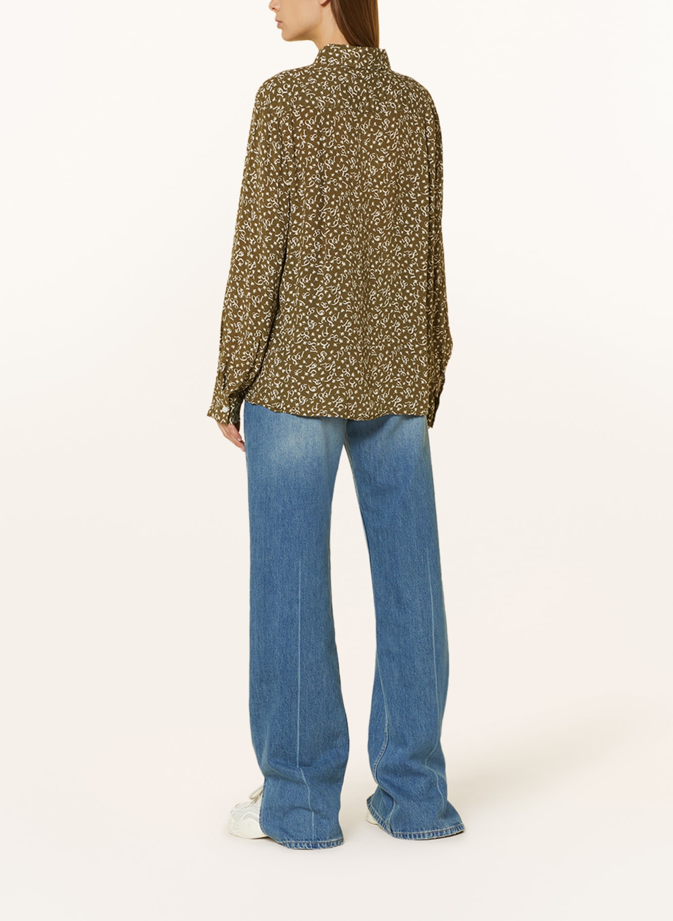 TOMMY HILFIGER Shirt blouse, Color: OLIVE/ ECRU (Image 3)