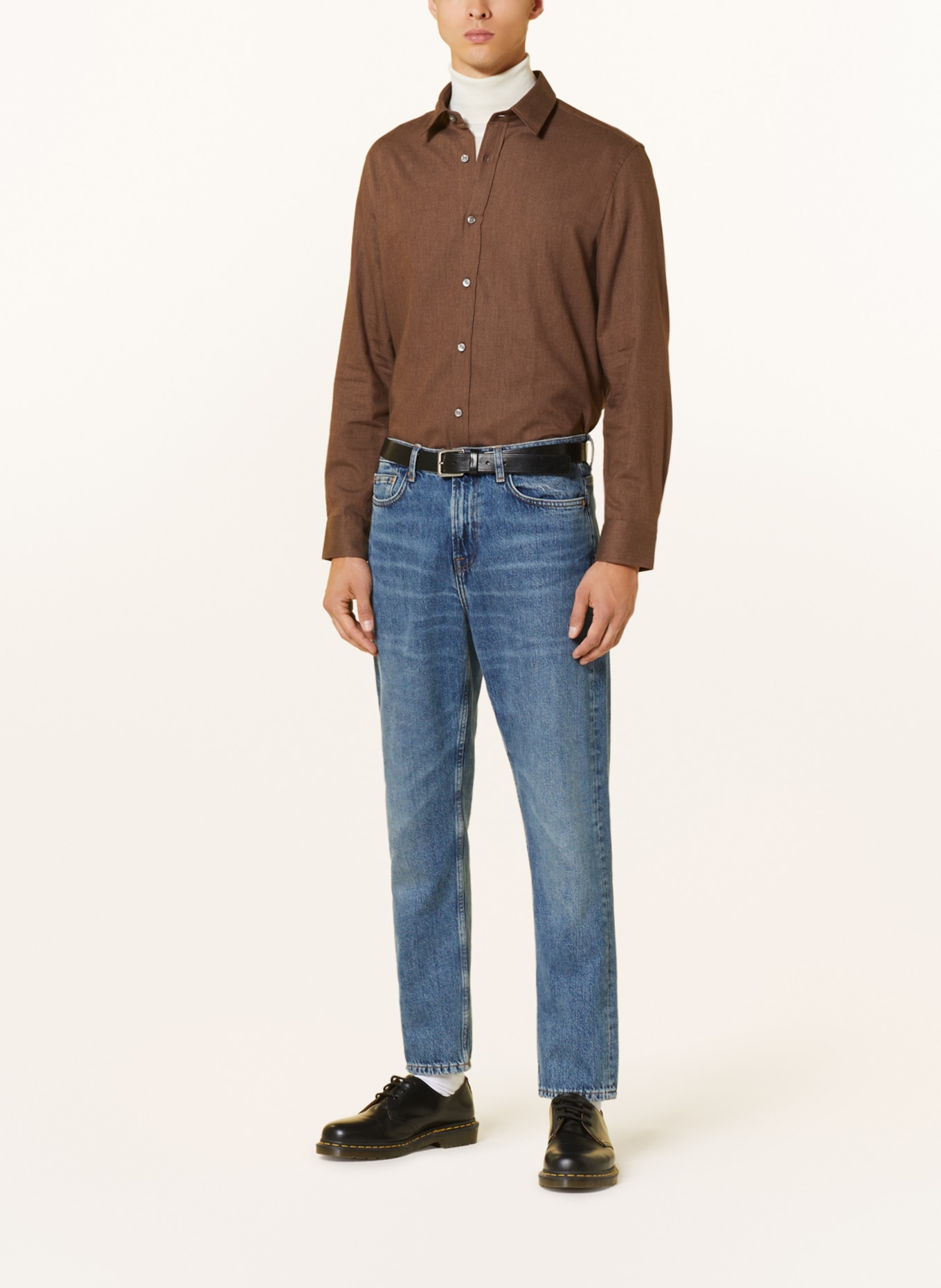 TIGER OF SWEDEN Shirt BENJAMINS comfort fit, Color: BROWN (Image 2)