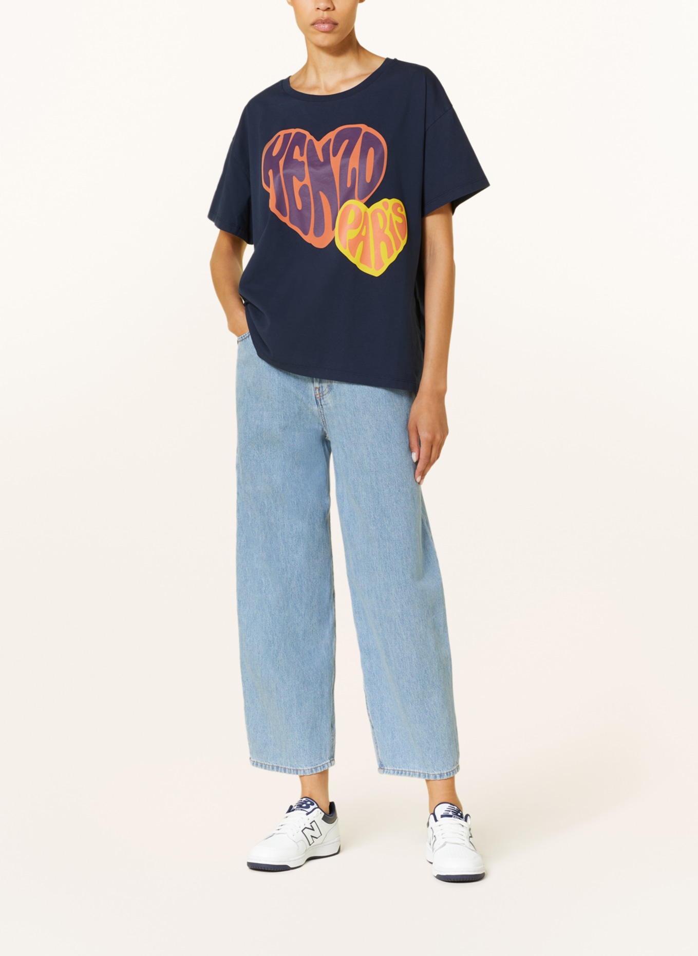 KENZO Oversized shirt HEARTS RELAX, Color: BLUE (Image 2)