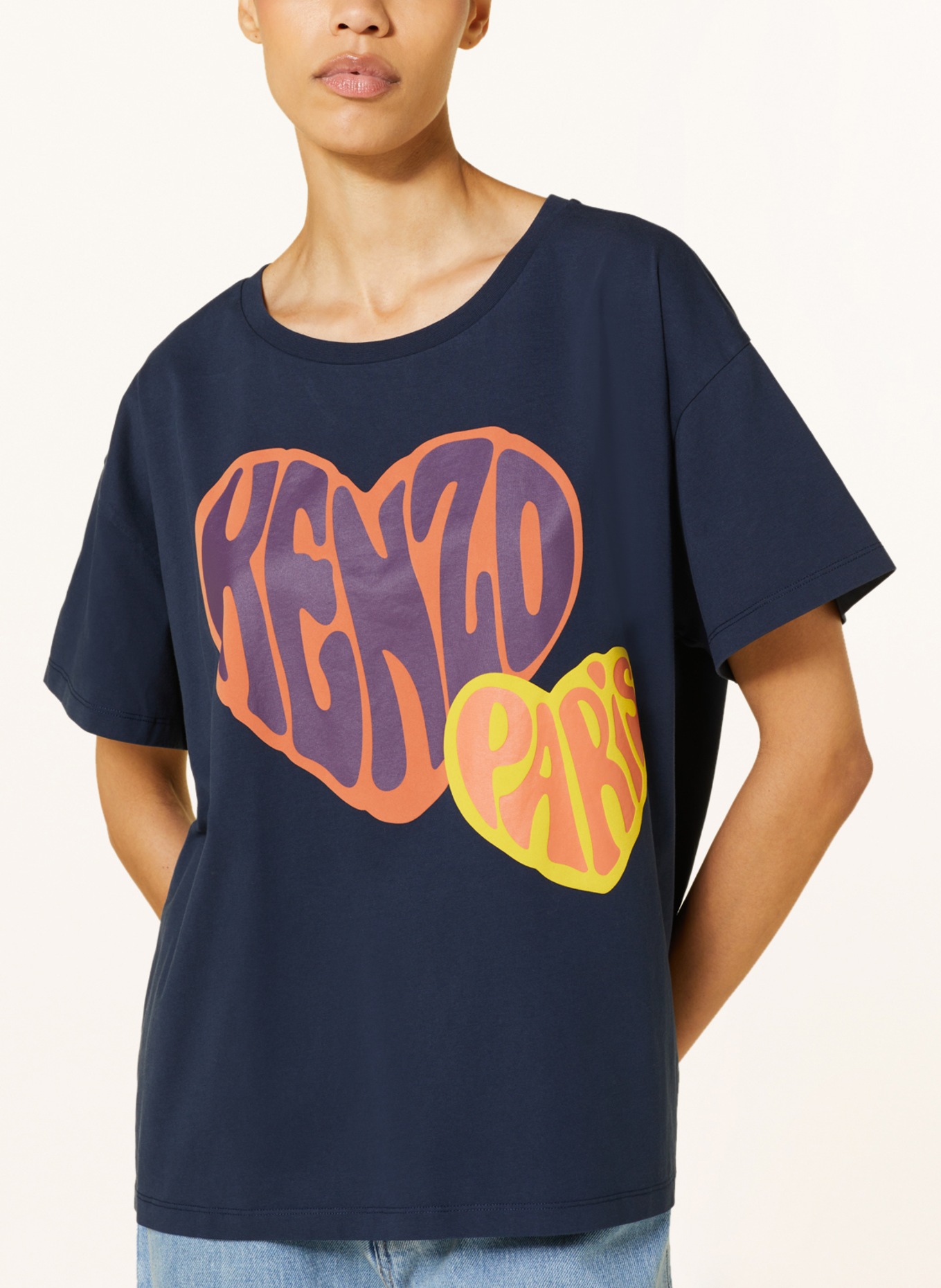KENZO Oversized shirt HEARTS RELAX, Color: BLUE (Image 4)