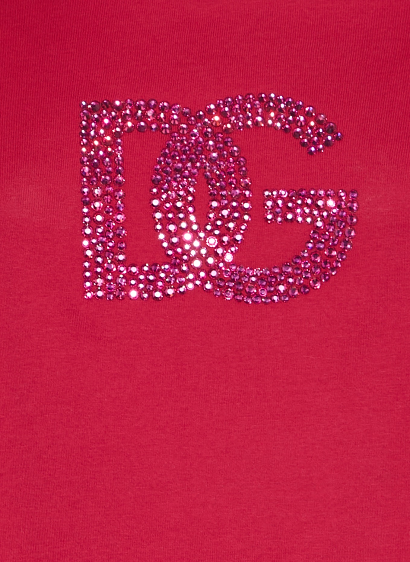 DOLCE & GABBANA T-Shirt mit Schmucksteinen, Farbe: PINK (Bild 3)