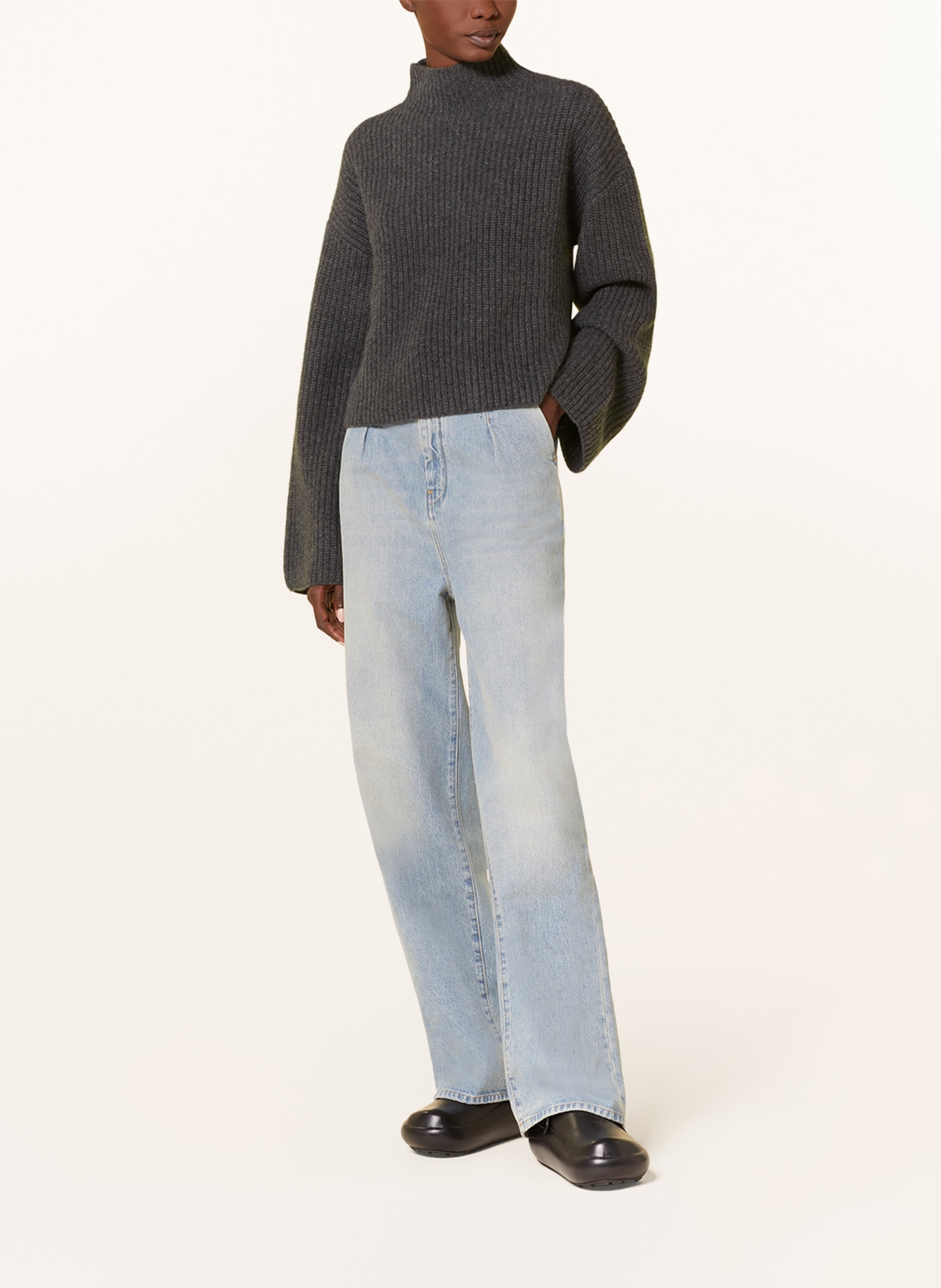 LOULOU STUDIO Cashmere sweater FARO, Color: DARK GRAY (Image 2)