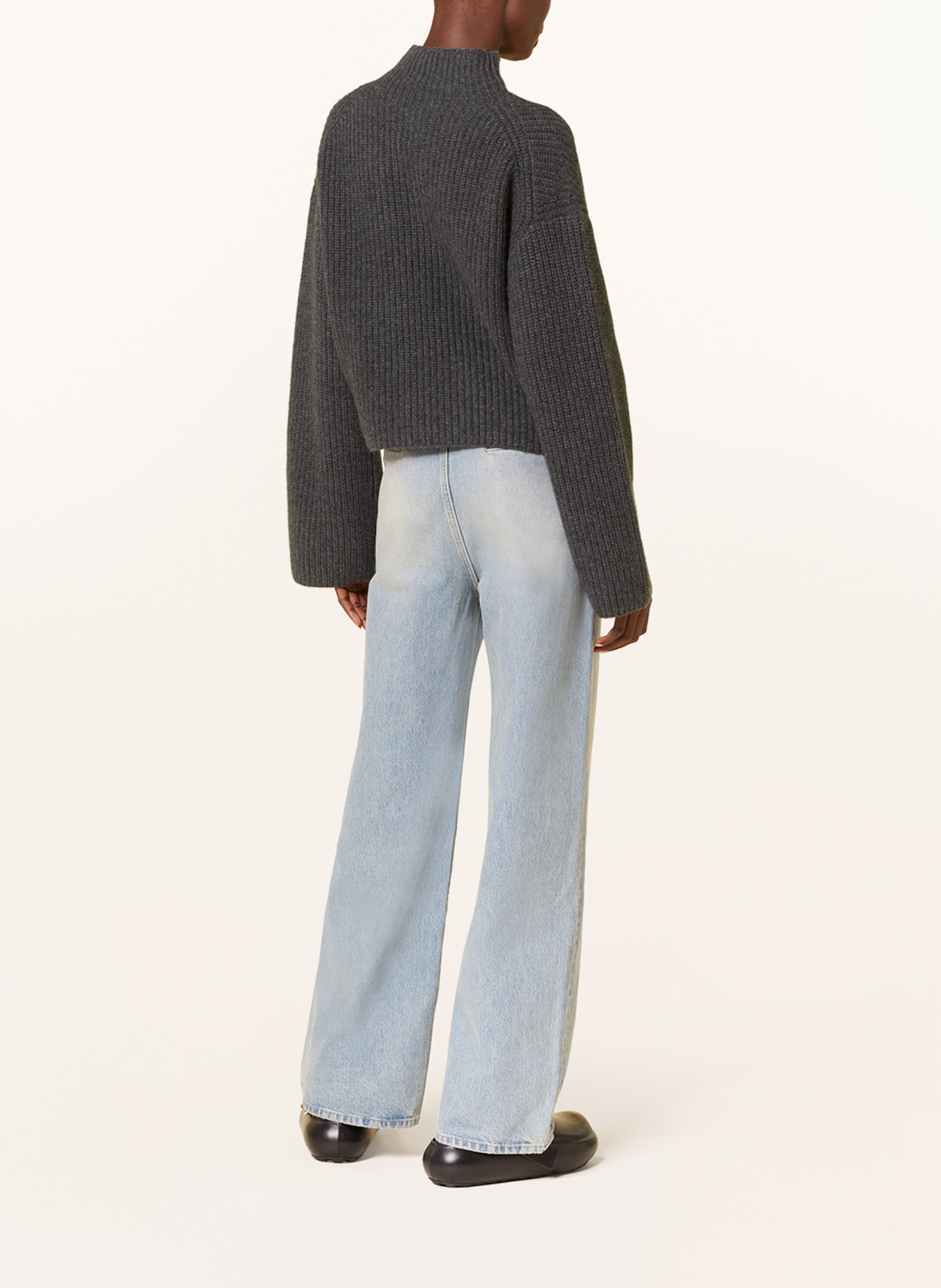 LOULOU STUDIO Cashmere sweater FARO, Color: DARK GRAY (Image 3)