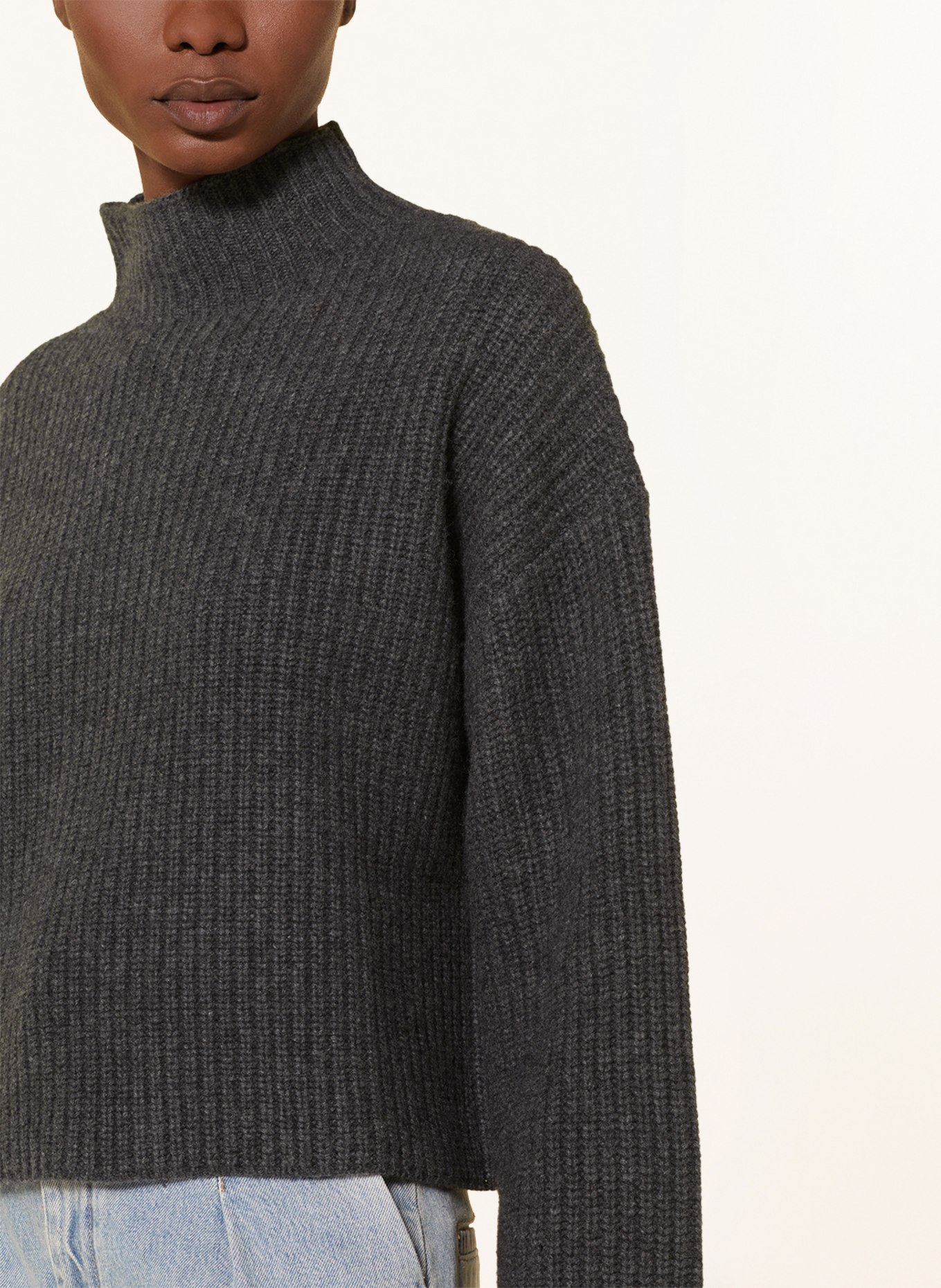 LOULOU STUDIO Cashmere sweater FARO, Color: DARK GRAY (Image 4)