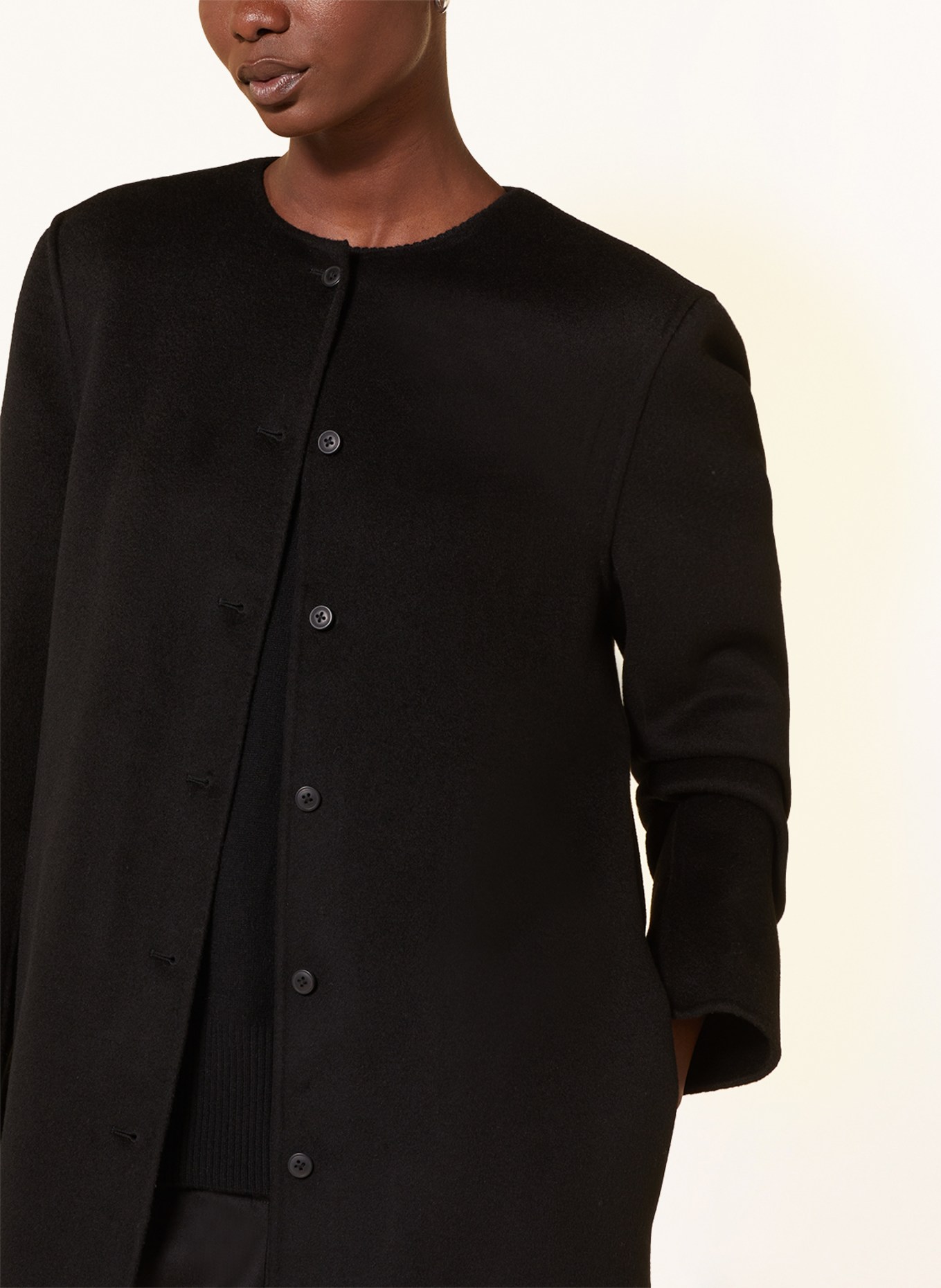 LOULOU STUDIO Wool coat MARTIL, Color: BLACK (Image 4)
