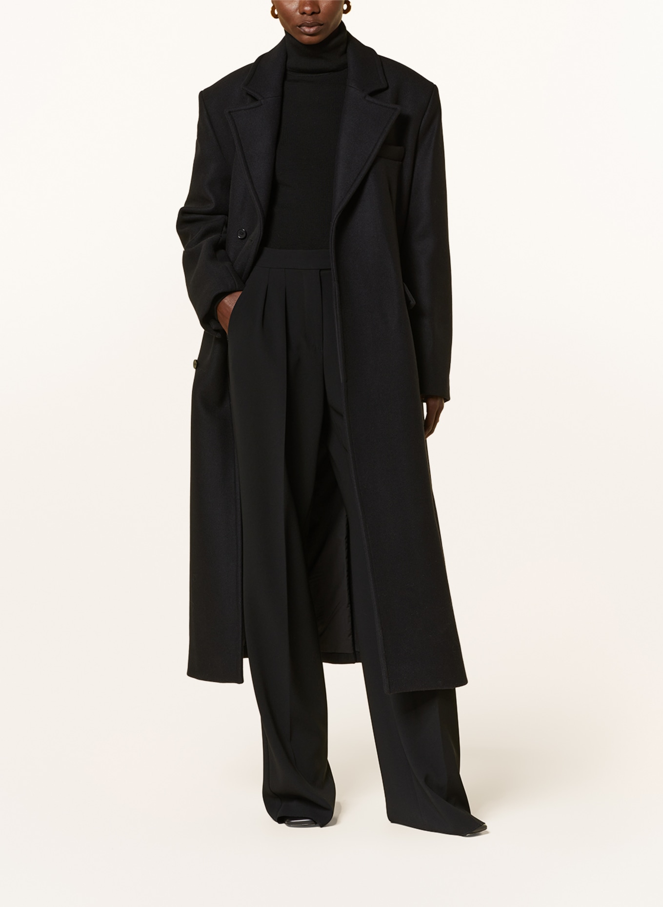 LOULOU STUDIO Wool coat VIDO, Color: BLACK (Image 2)