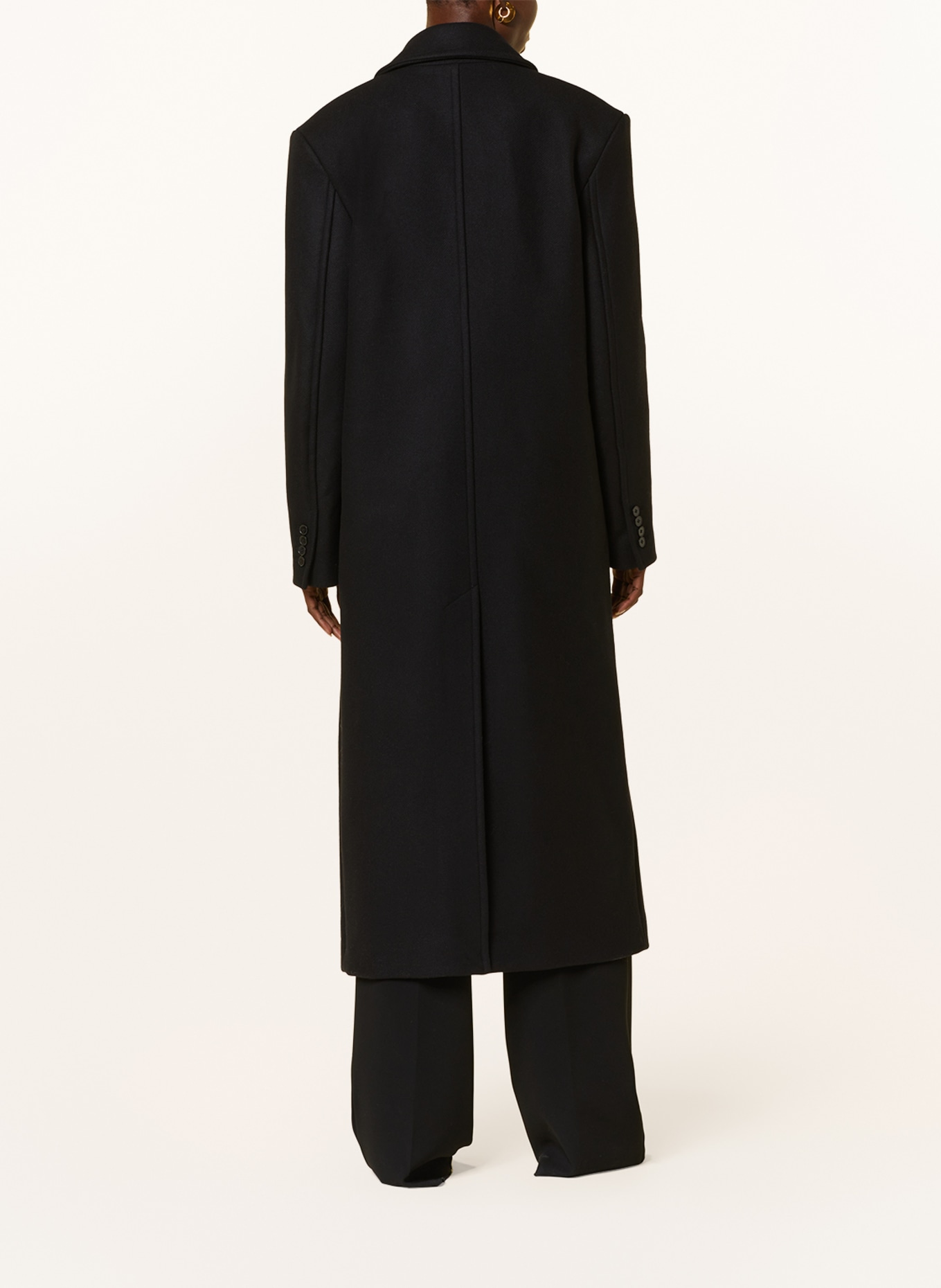 LOULOU STUDIO Wool coat VIDO, Color: BLACK (Image 3)